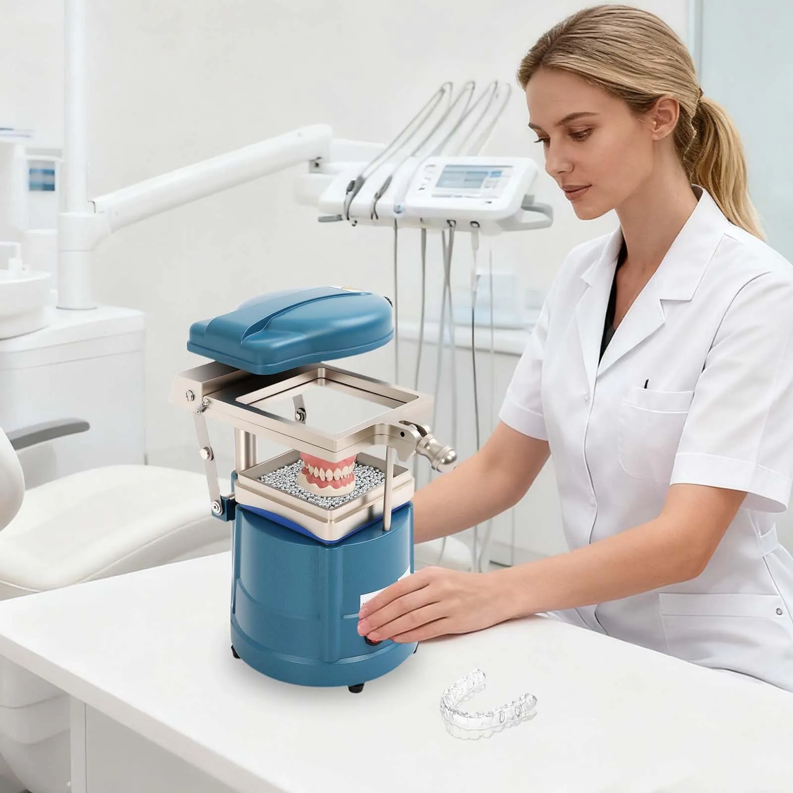 Dental Forming Machine Professionale Laboratorio Dentale Thermoforming 1000W Dental Vuoto Forming Macchina in Lega di Alluminio Termoforming Dentale Macchina per Ospedale, Laboratorio, Casa - immagine 8