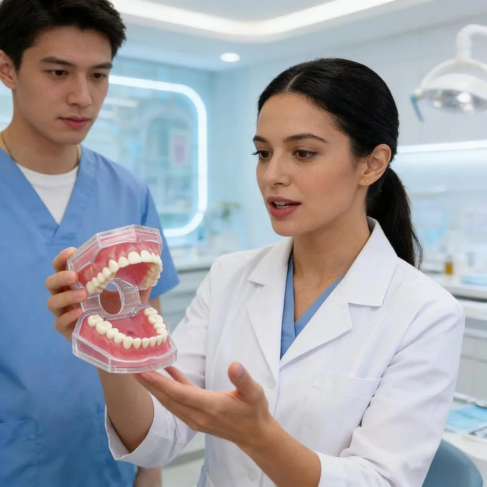 UIGJIOG Modello Dentistico,Dental Dimostrazione Standard Modello Denti Dentali Strumento Studio Gengive Soft modalità Dentale con 28 Denti Rimovibili - immagine 4