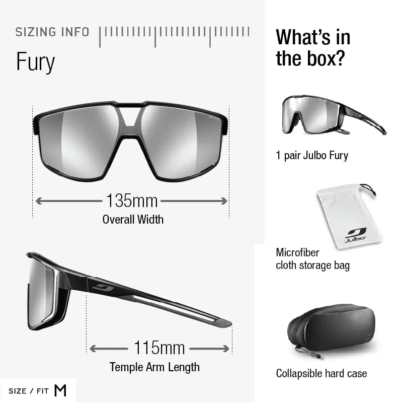 Julbo Fury Sunglasses, Black/Black, Talla Única - immagine 5