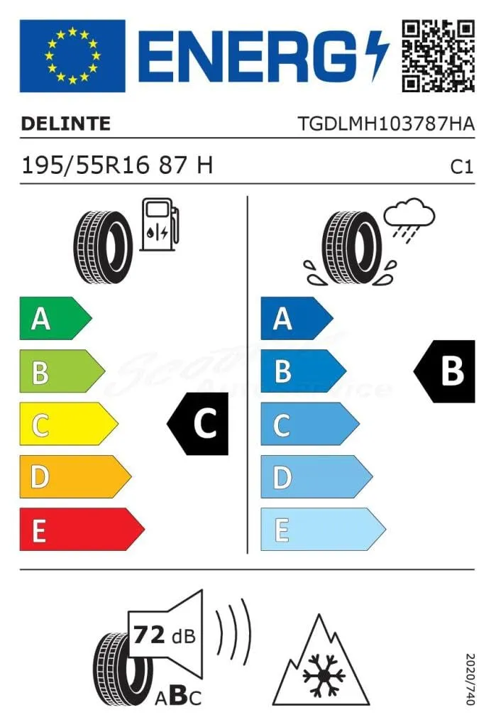 DELINTE 195/55 HR16 TL 87H DELINTE AW6 - immagine 2