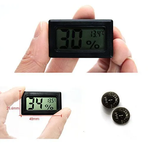 DollaTek Igrometro termometro Digitale LCD 2 in 1 con Esterno per rettili Acquario Incubatore Uccelli - Nero - immagine 6