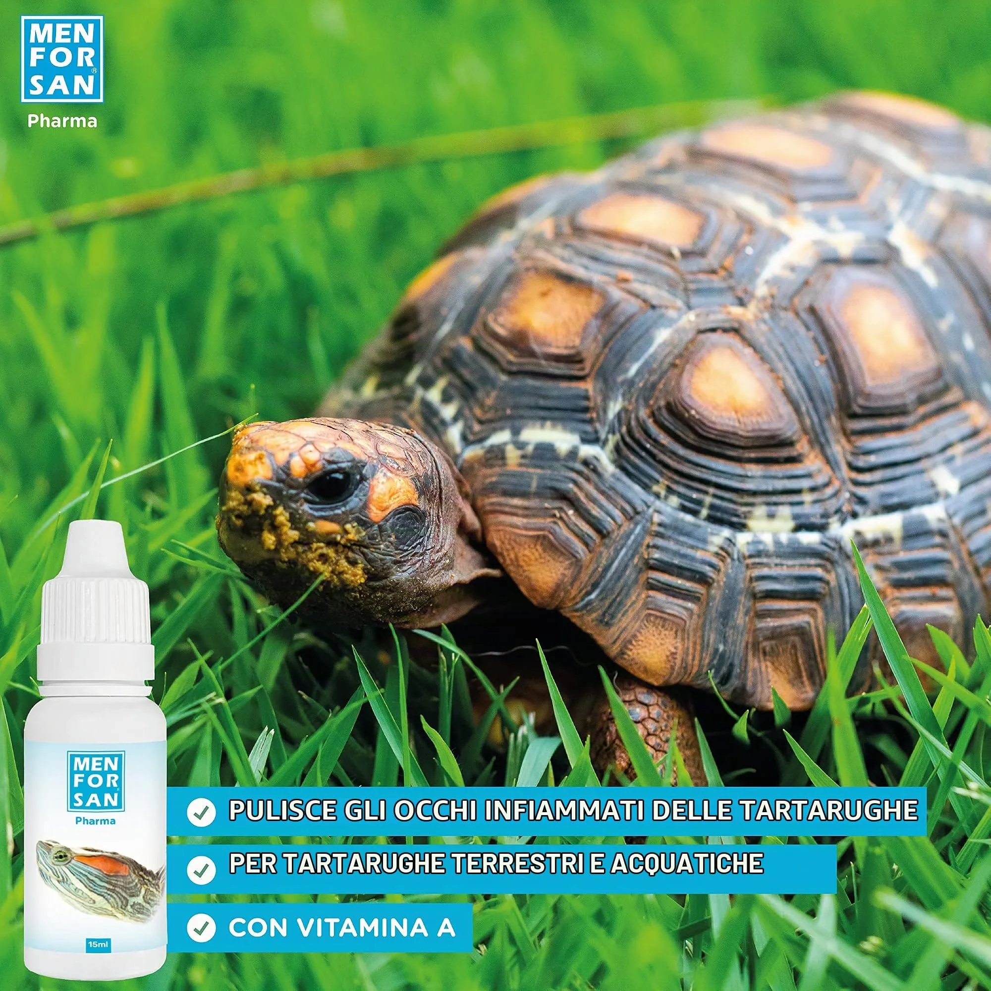MENFORSAN Collirio di Tartaruga con Vitamina A, Libera Gli Occhi Infiammati di Tartaruga, 15ml - immagine 3