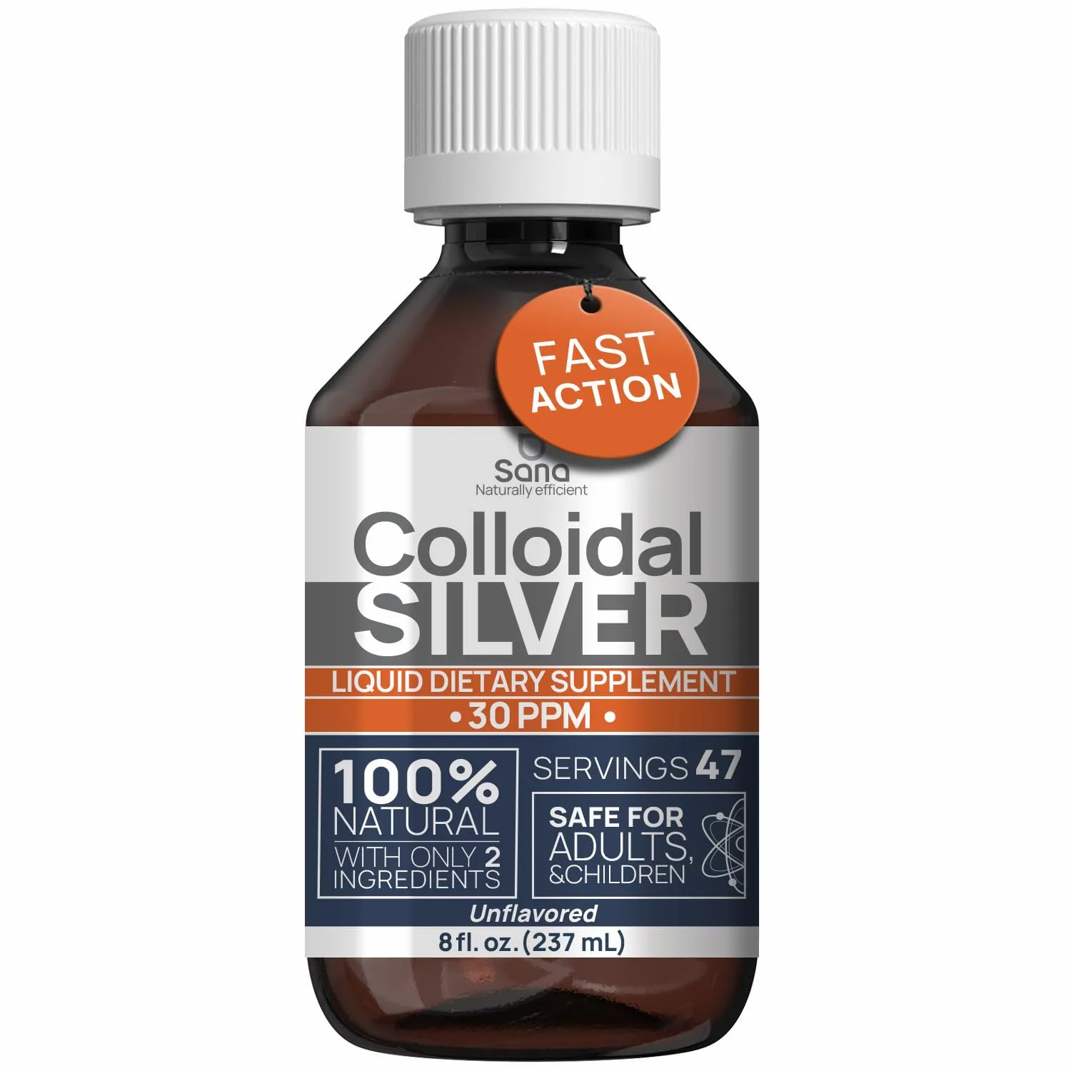 Argento Colloidale Puro 40 PPM 250 ml | Più potente di 20 PPM | 100% Naturale | Per l'Uomo e gli Animali (Cane, Gatto) | Carbon Neutral (250 ml) - immagine 1