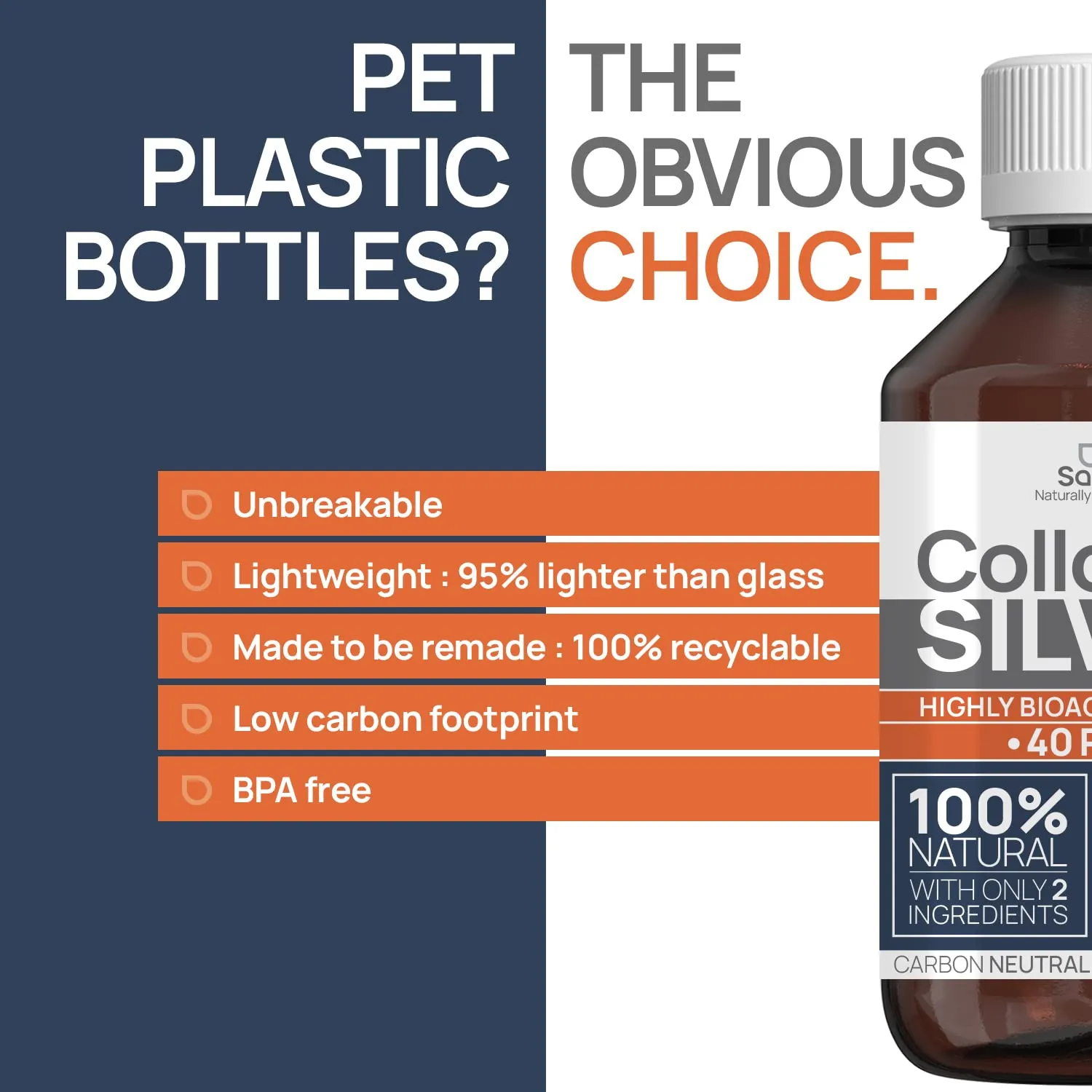 Argento Colloidale Puro 40 PPM 250 ml | Più potente di 20 PPM | 100% Naturale | Per l'Uomo e gli Animali (Cane, Gatto) | Carbon Neutral (250 ml) - immagine 7