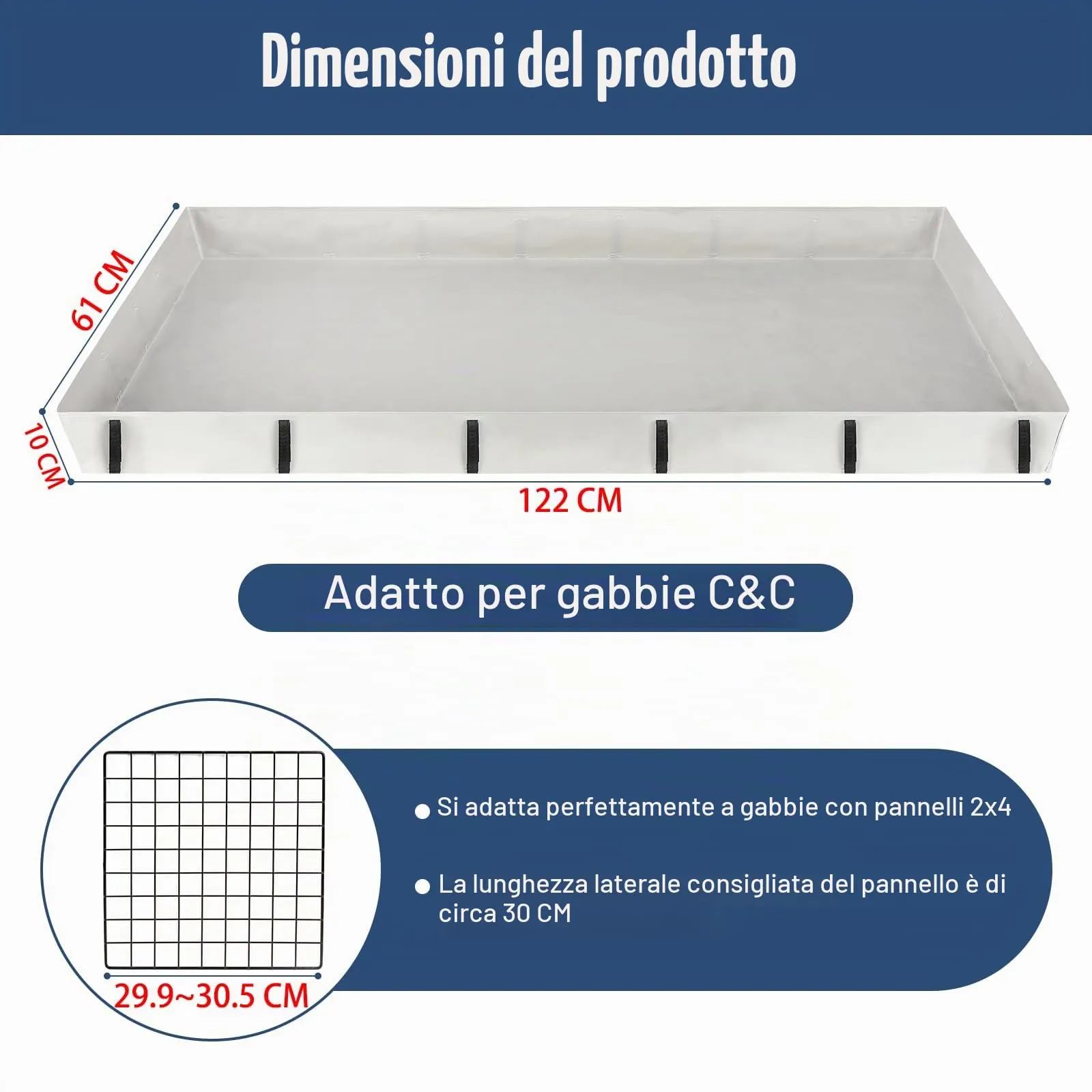 Mfsdai Impermeabile Oxford Tessuto Habitat per Guinea Pig Pet Cage(Gabbia Non Inclusa),Guinea Pig lettiera Gabbie Liner per Fai da Te Gabbia per Animali di Piccole Dimensioni,Lavabile Pipi Pads L - immagine 2