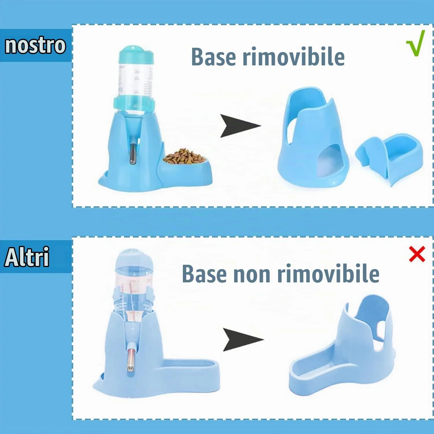 Norhogo 1 Pezzi Distributore automatico di acqua e cibo per criceti, 80 ml - immagine 9