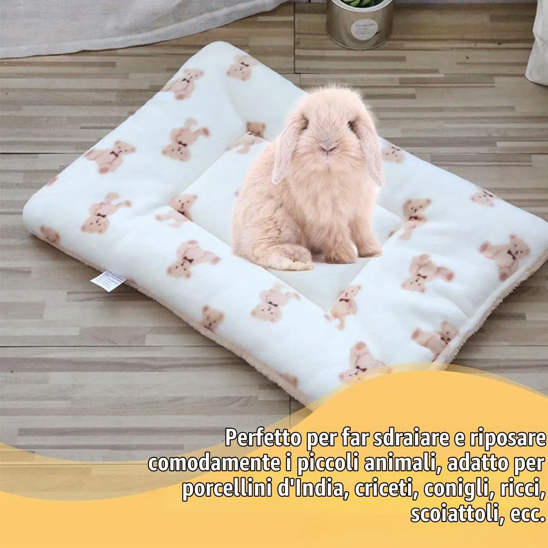 caldo e soffice lettino per animali domestici in pile Letto in Peluche per Piccoli Animali, Caldo Letto per Porcellini D'india, Calda Coperta per Porcellino D'india, Casetta per Conigli - immagine 4