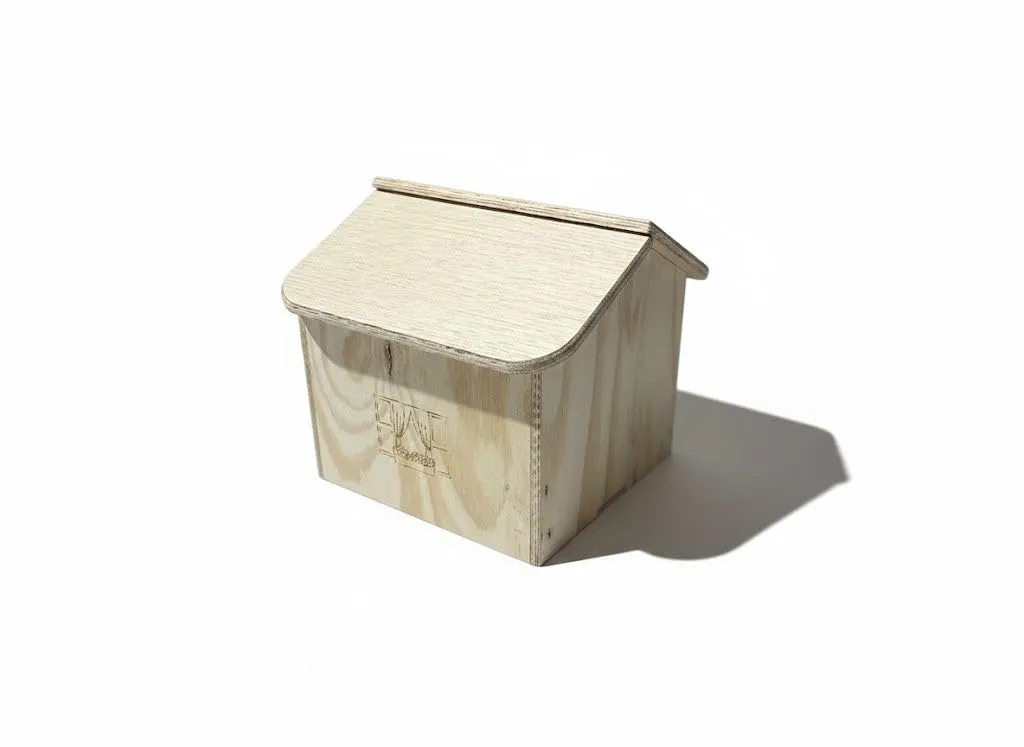 Casetta per tartarughe di terra ricco porcellini d'india in legno multistrato terrario senza fondo ricorevo casa chalet villetta gabbia terrario rettili serpenti 30x30x23 (Naturale Porcellino D'india) - immagine 4