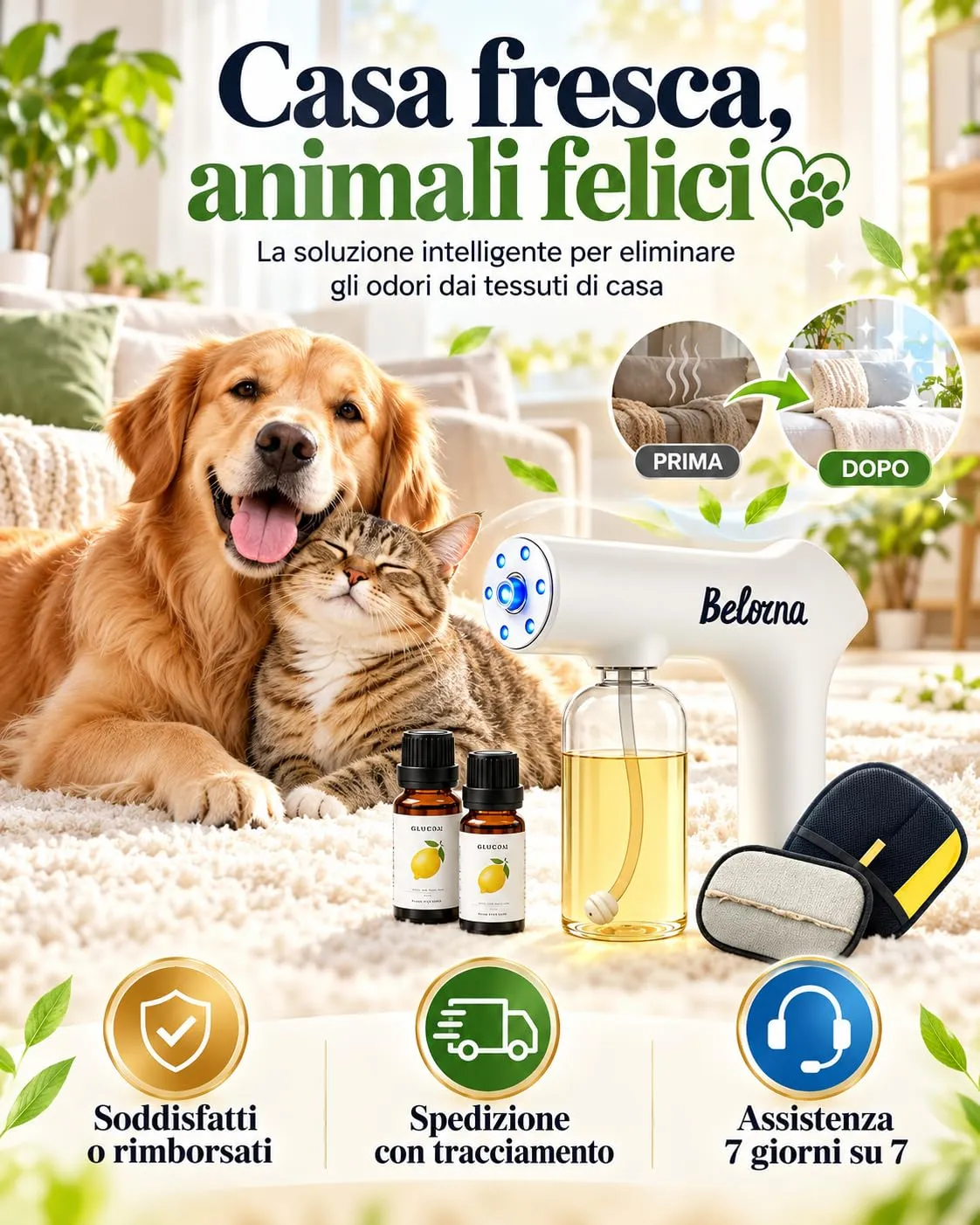 Belorna Pistola Antiodori per Animali Nebulizzatore Ricaricabile - immagine 8