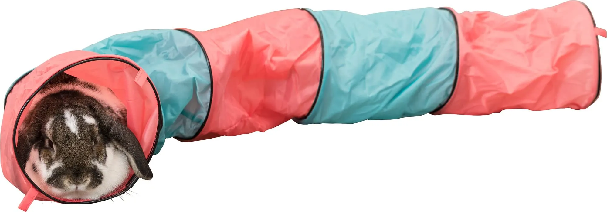 TRIXIE 6277 - Tunnel Giocattolo per Conigli, ø 18 × 130 cm, Colore: Antracite/Verde - immagine 9