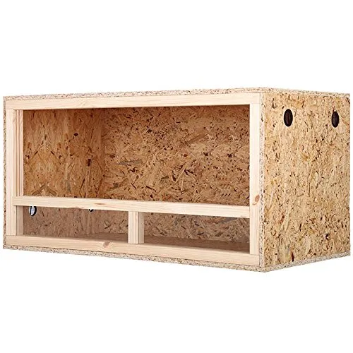 Repiterra Terrario per Rettili e Anfibi in Legno OSB, Facile da Montare, Vivarium con Aerazione sui Lati - 100x50x50cm - immagine 2