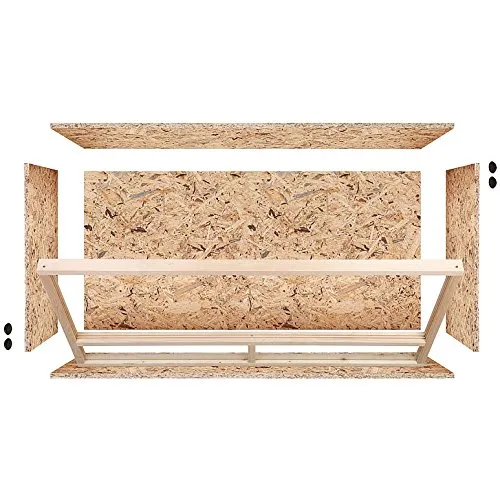 Repiterra Terrario per Rettili e Anfibi in Legno OSB, Facile da Montare, Vivarium con Aerazione sui Lati - 100x50x50cm - immagine 3
