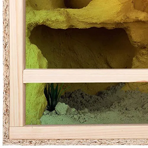 Repiterra Terrario per Rettili e Anfibi in Legno OSB, Facile da Montare, Vivarium con Aerazione sui Lati - 100x50x50cm - immagine 4