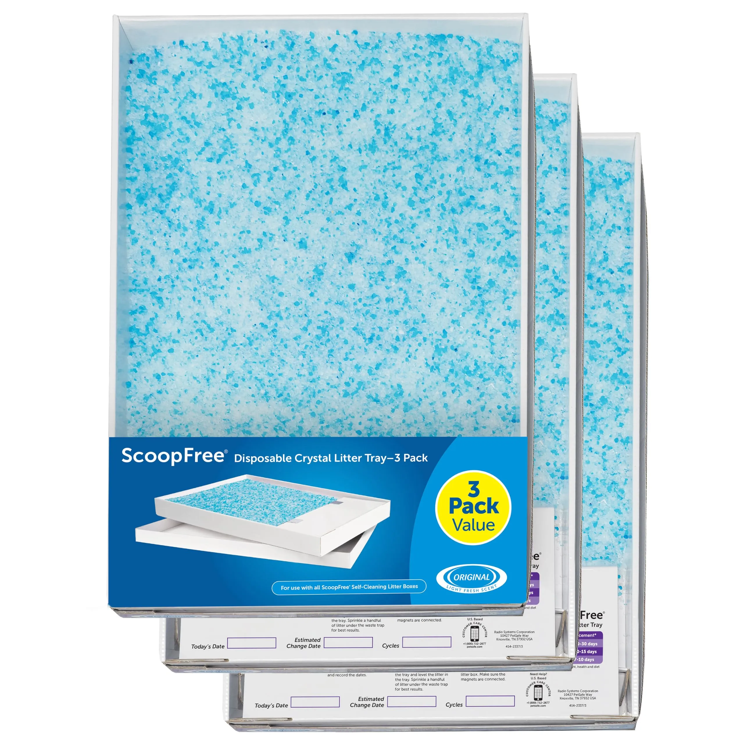 PetSafe ScoopFree Vassoio Cristalli Blu, Confezione da 3 - immagine 1