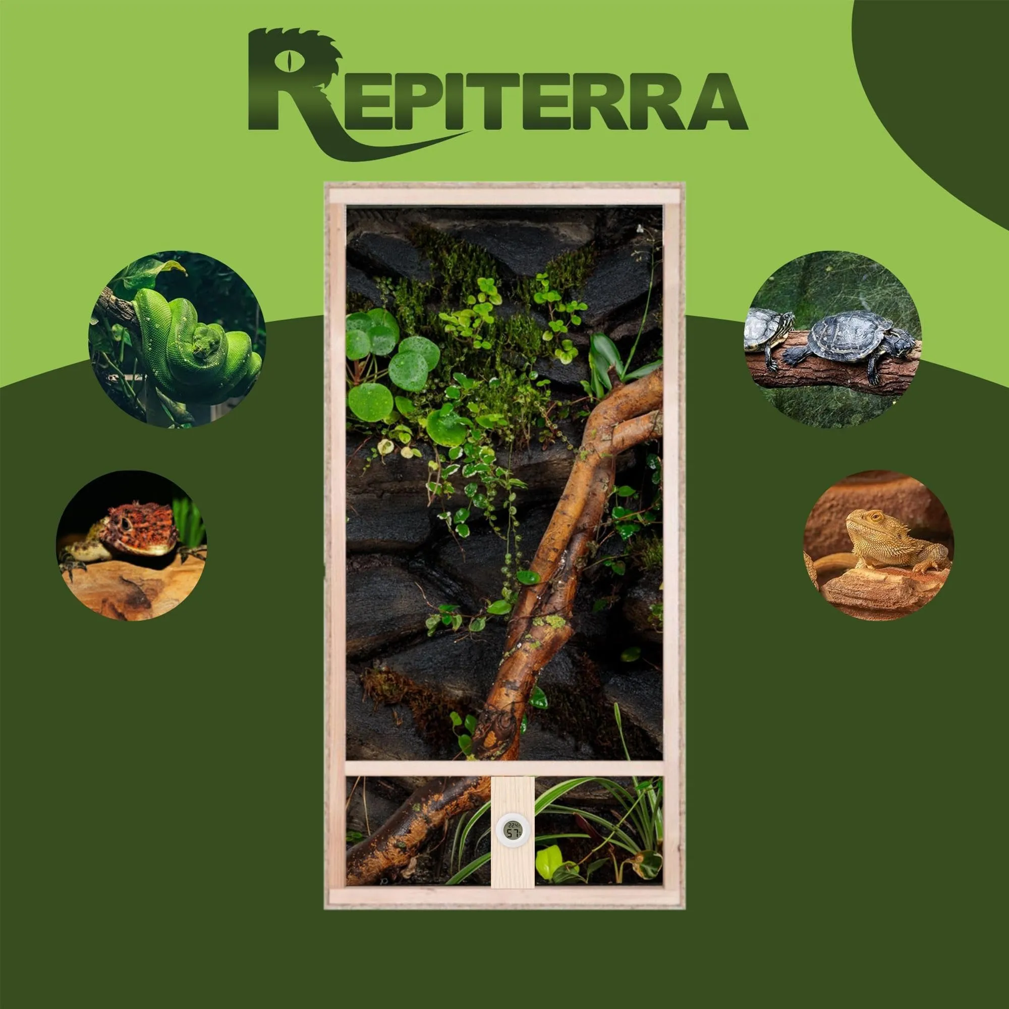 Grande Rettile Terrario interno Terrario Ventilazione laterale per serpenti e lucertole, 60x120x60 - immagine 5