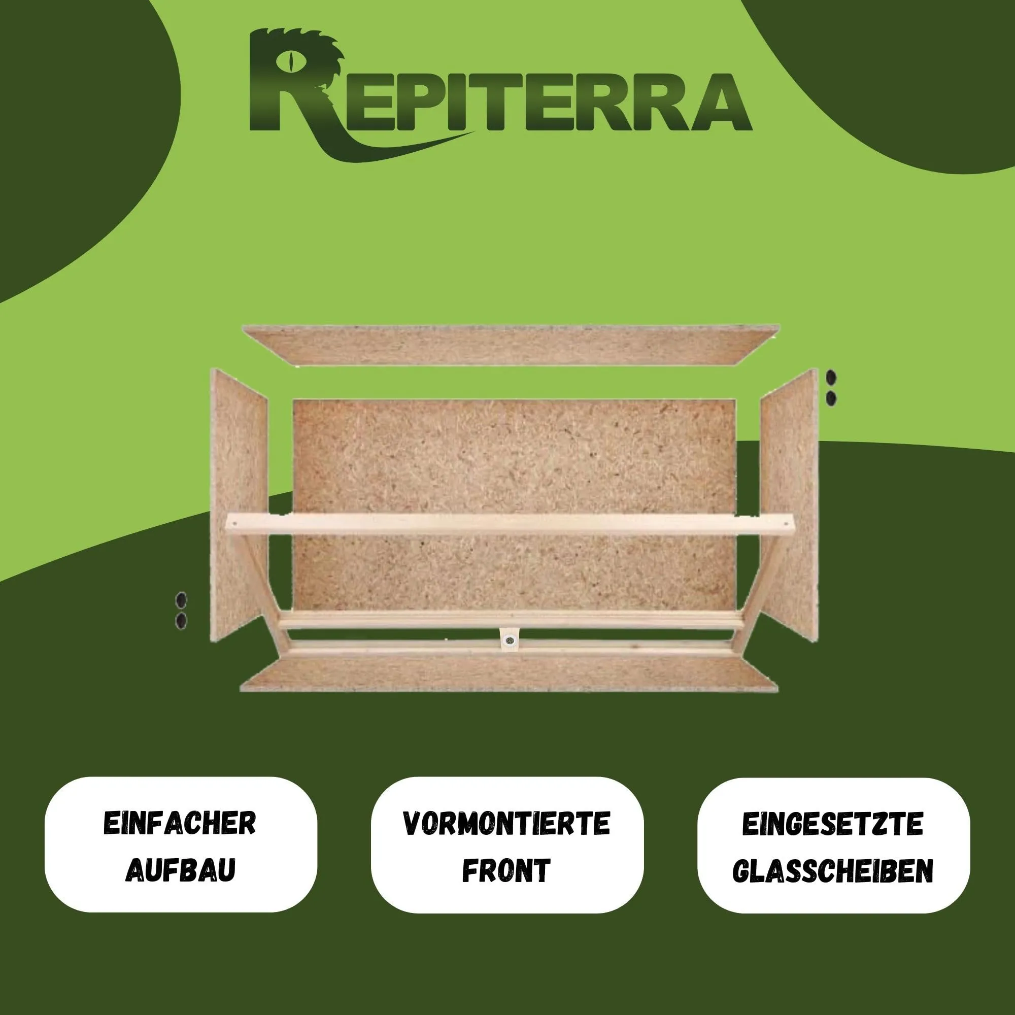 Terrario grande Rettile Terrario Ventilazione laterale per serpenti e lucertole, beige 120x50x50x50cm - ventilazione laterale - immagine 3