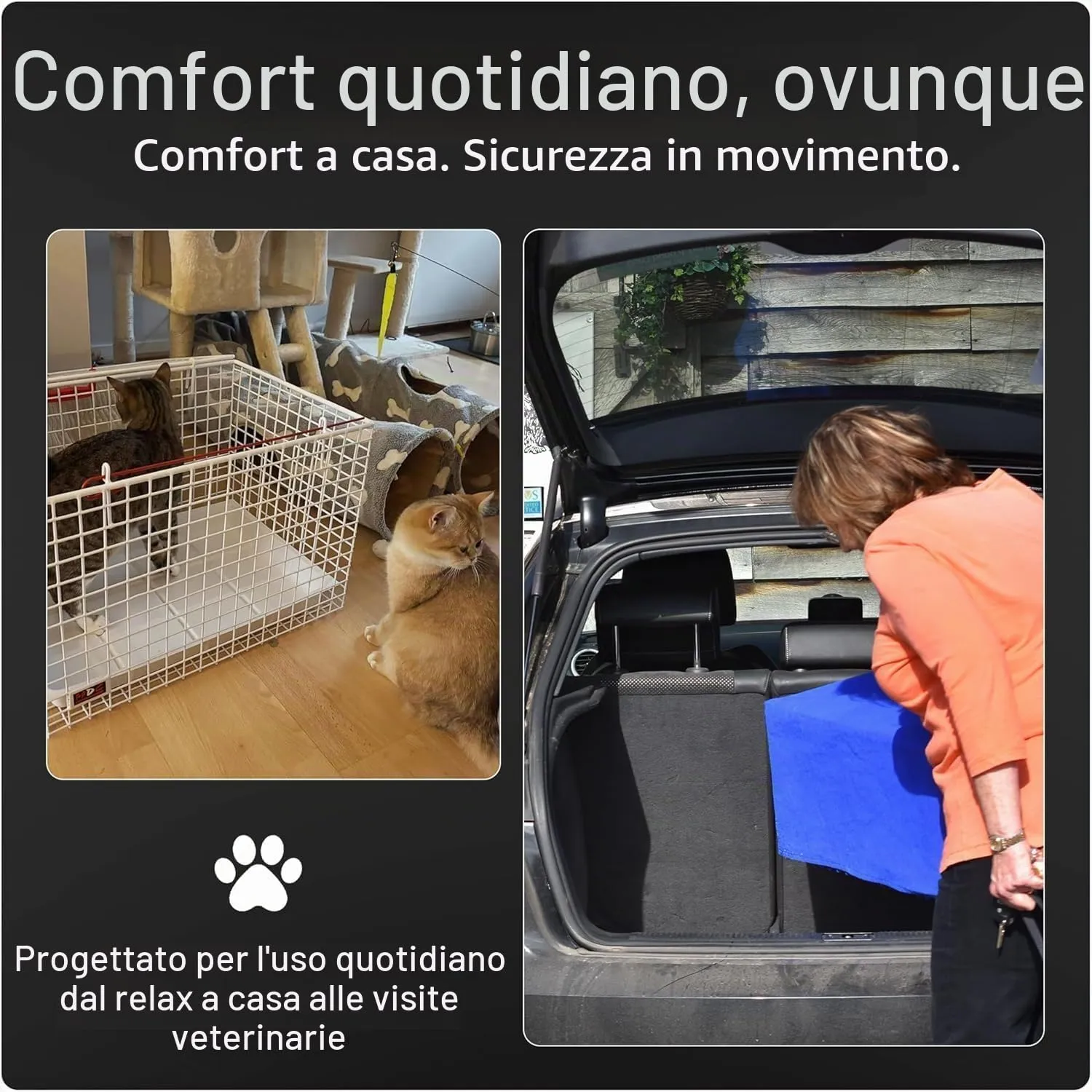 MDC Trasportino per Gatti con Apertura Superiore da Viaggio, Blu - immagine 7