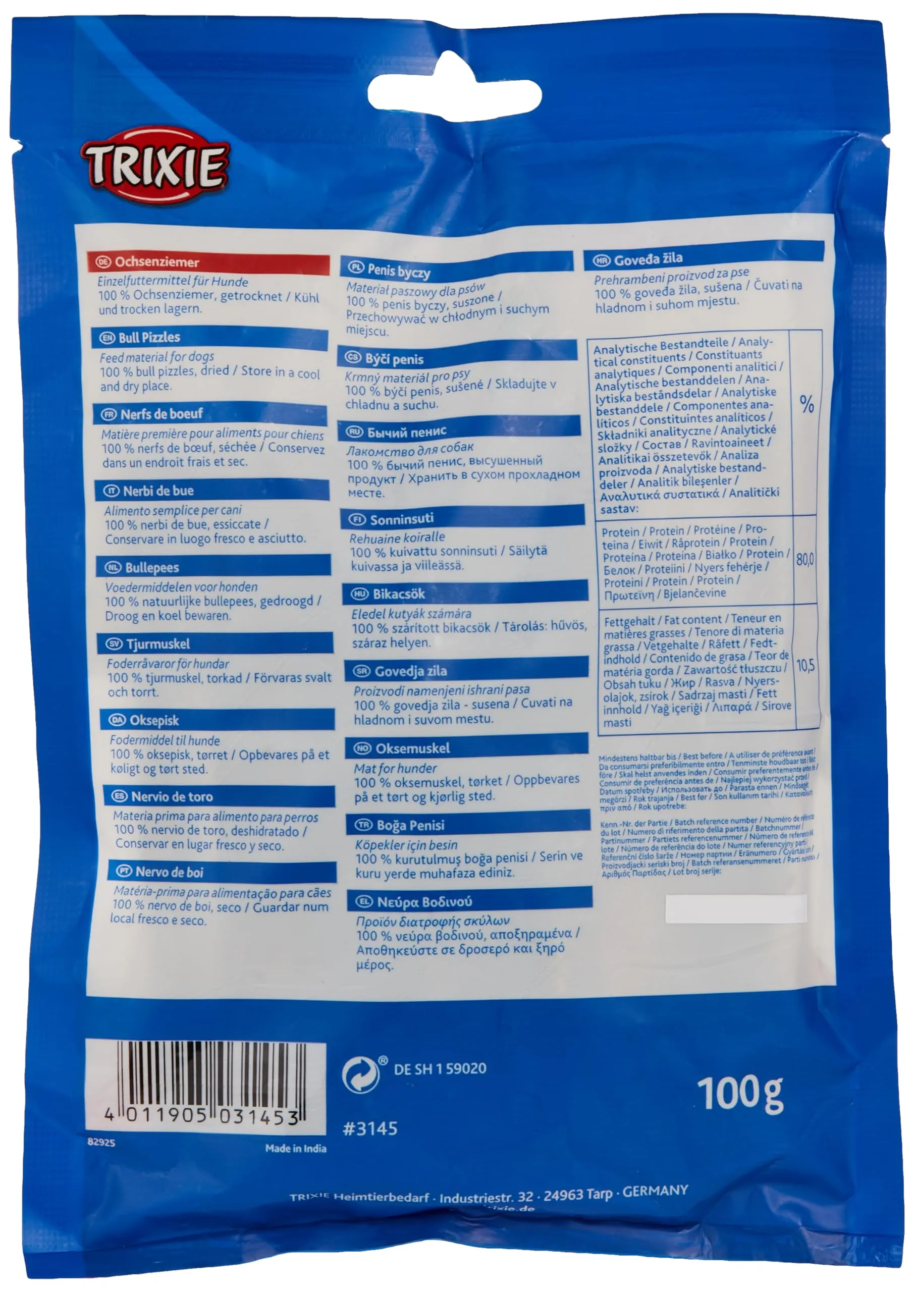 Trixie Bull Pizzle, 100 g, 8 pezzi - immagine 2