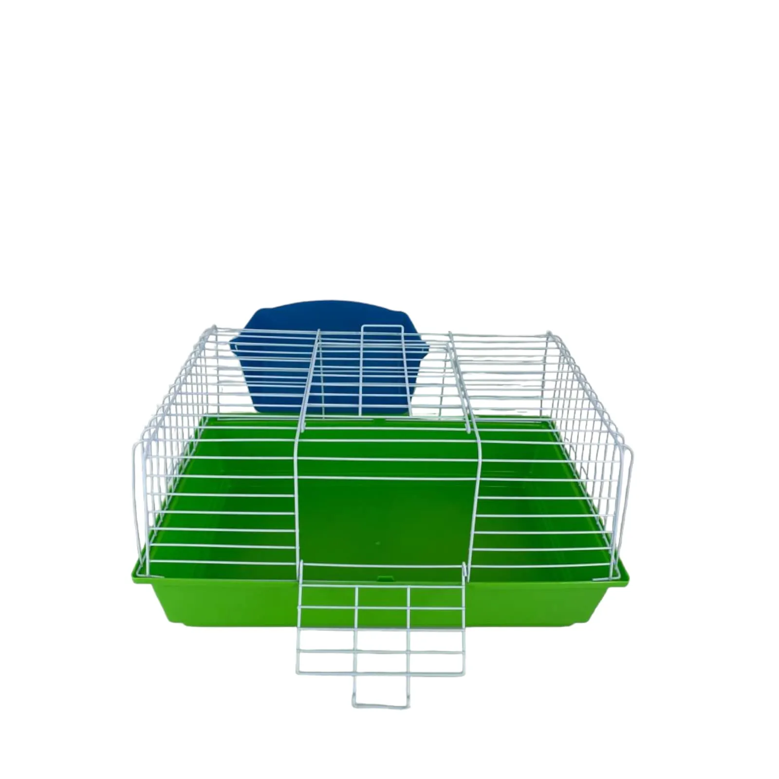 Pet's Solution - Gabbia per Coniglio Nano, Porcellini d'India e Cavie con Portafieno e Doppia Apertura - Verde - immagine 2