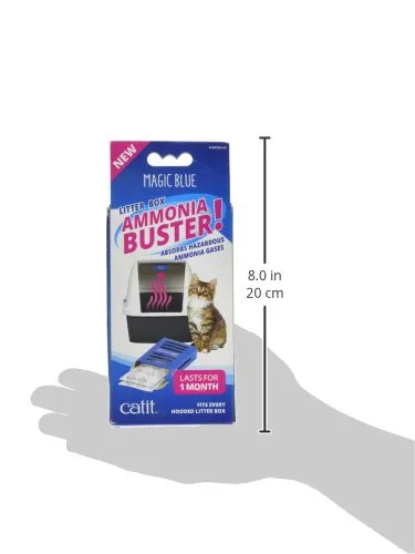 Catit Magic Blue Ammoniaca Buster – Riduce l'odore di urina e Gli odori per Una lettiera Fresca per Gatti - immagine 6