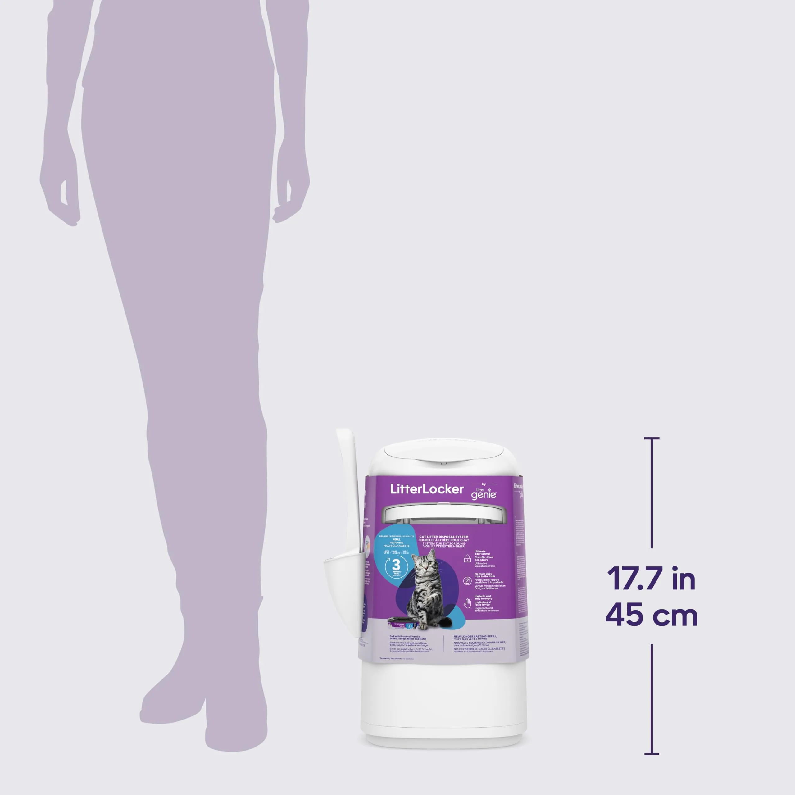 Litter Genie LitterLocker Fashion - Contenitore con Ricarica 3 Mesi - immagine 8