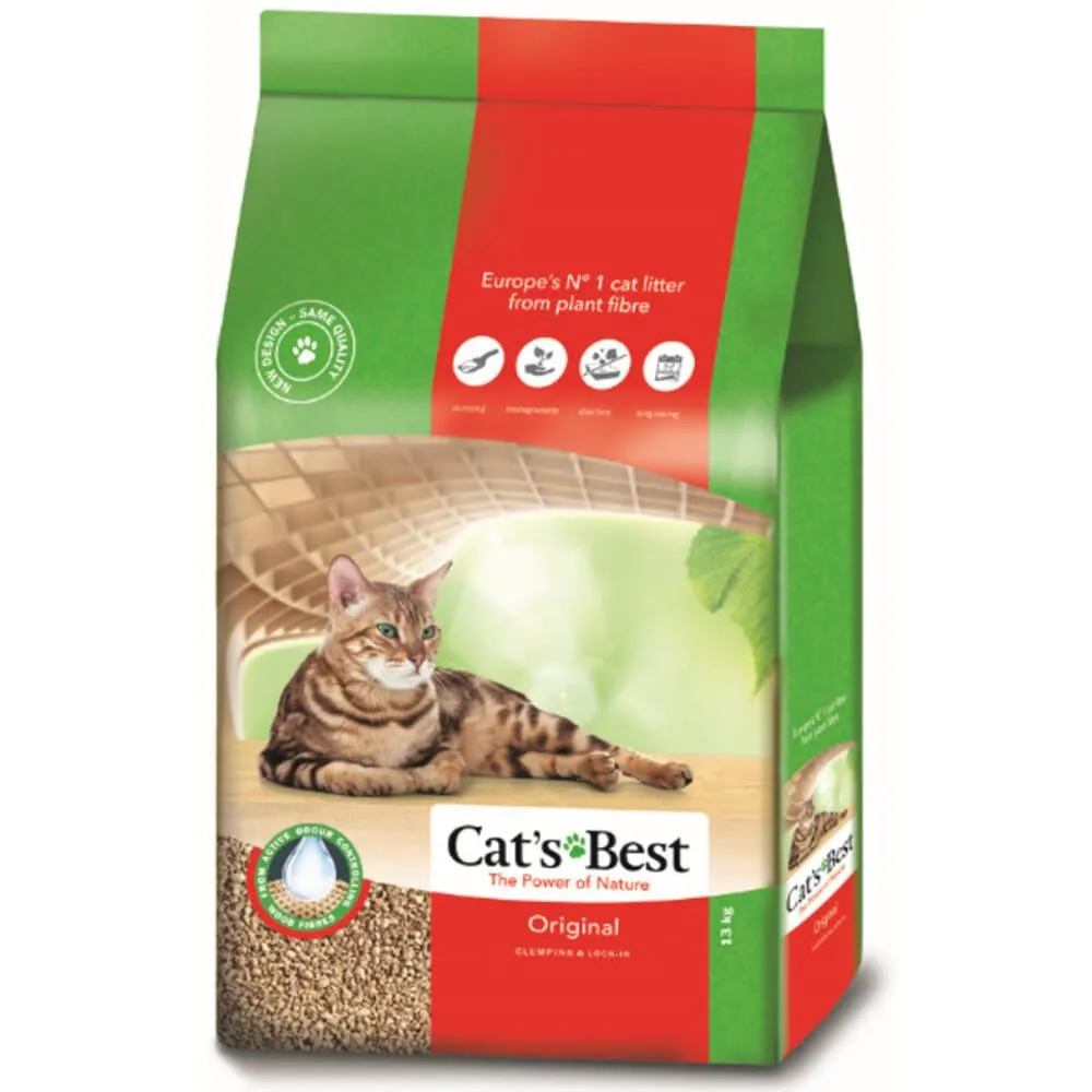 Cats Best Okoplus, lettiera per gatti ad aggregazione, 30 litri (etichetta in lingua italiana non garantita) - immagine 1