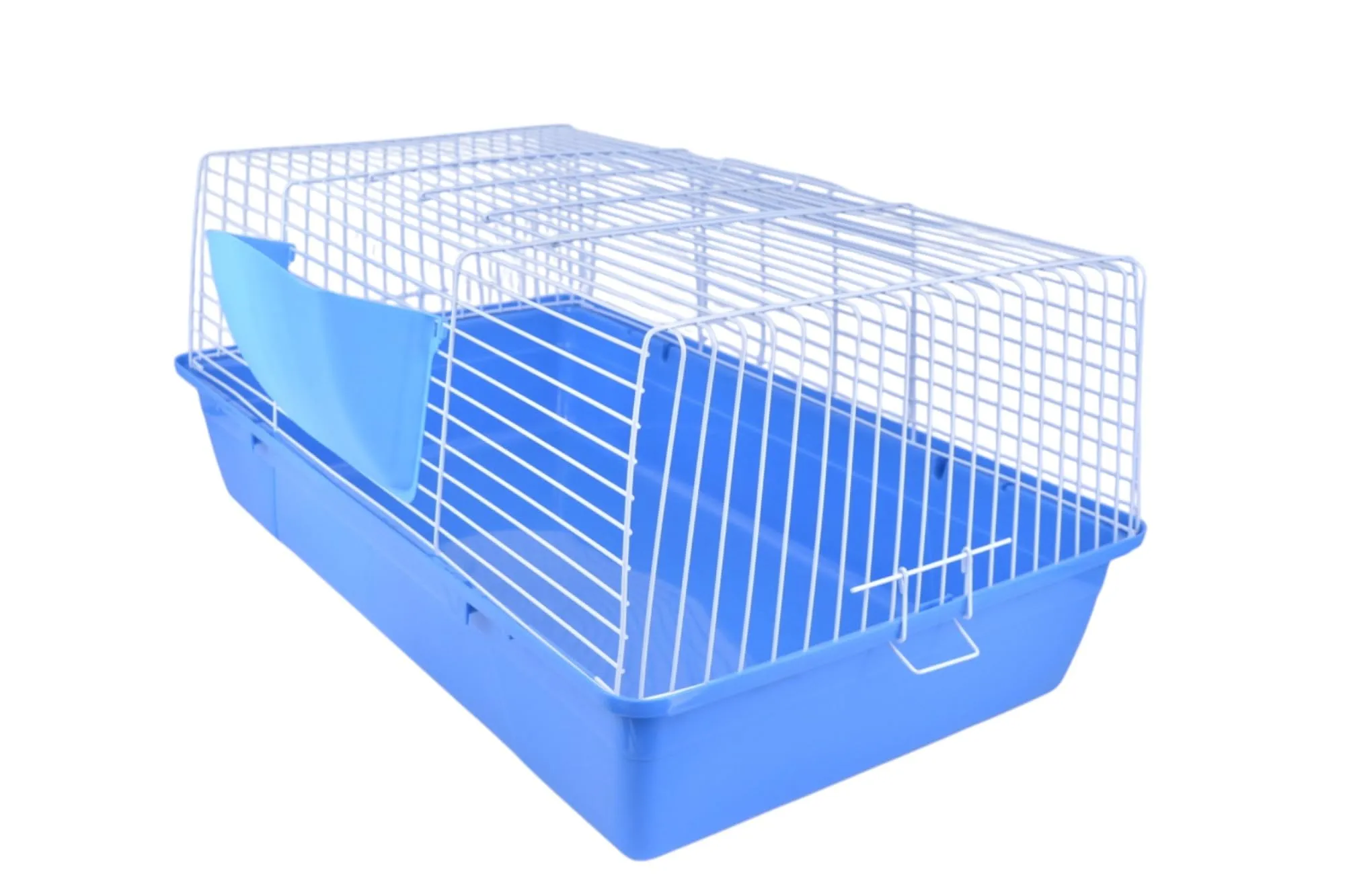 Pet's Solution - Gabbia per Coniglio Nano e Piccoli Roditori, con Portafieno e Doppia Apertura - Blu 84,5x48,5x37h cm - immagine 2