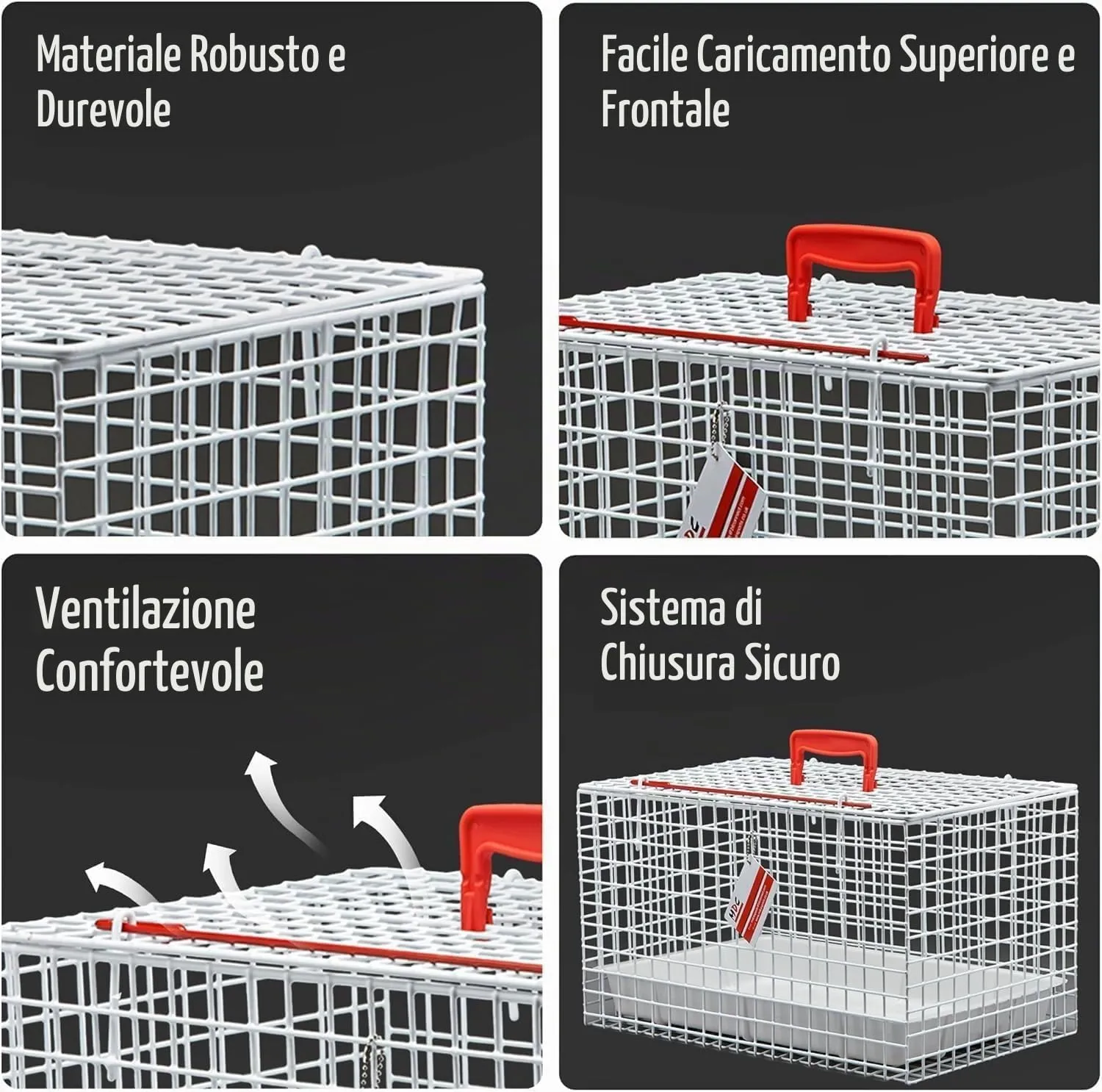 MDC Trasportino Grande per Gatti e Cani Piccoli con Apertura Superiore - immagine 5