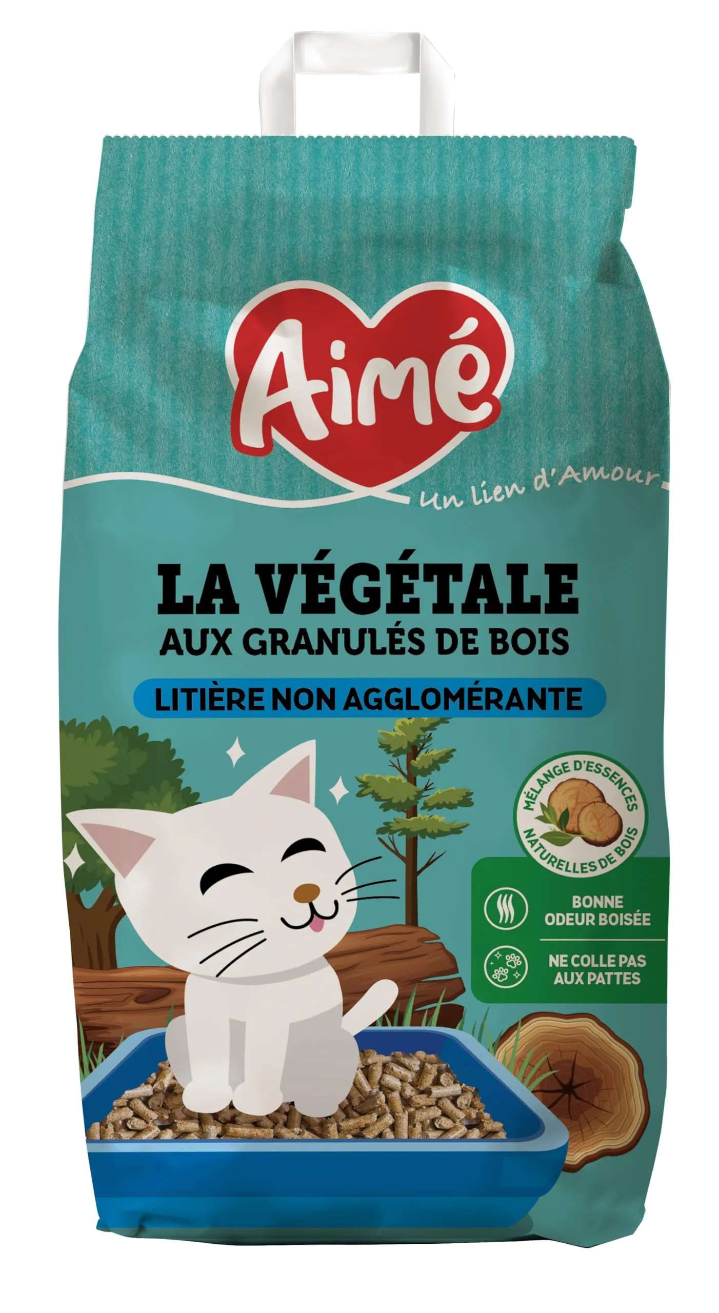 Aimé - Lettiera per gatti, 10 l, molto assorbente - immagine 1