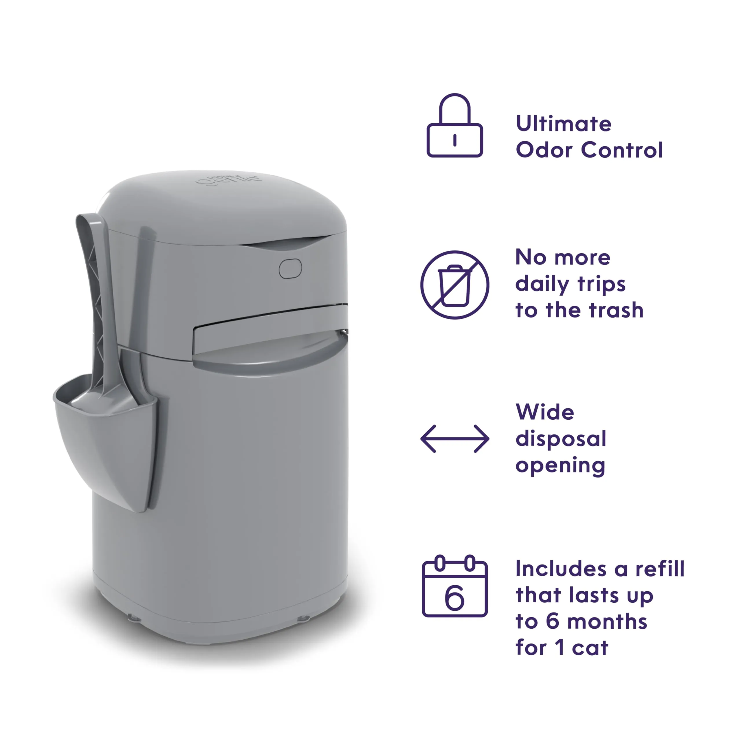 Litter Genie Easy Roll - Contenitore Lettiera - 12 Sacchi / 3 Mesi - immagine 4