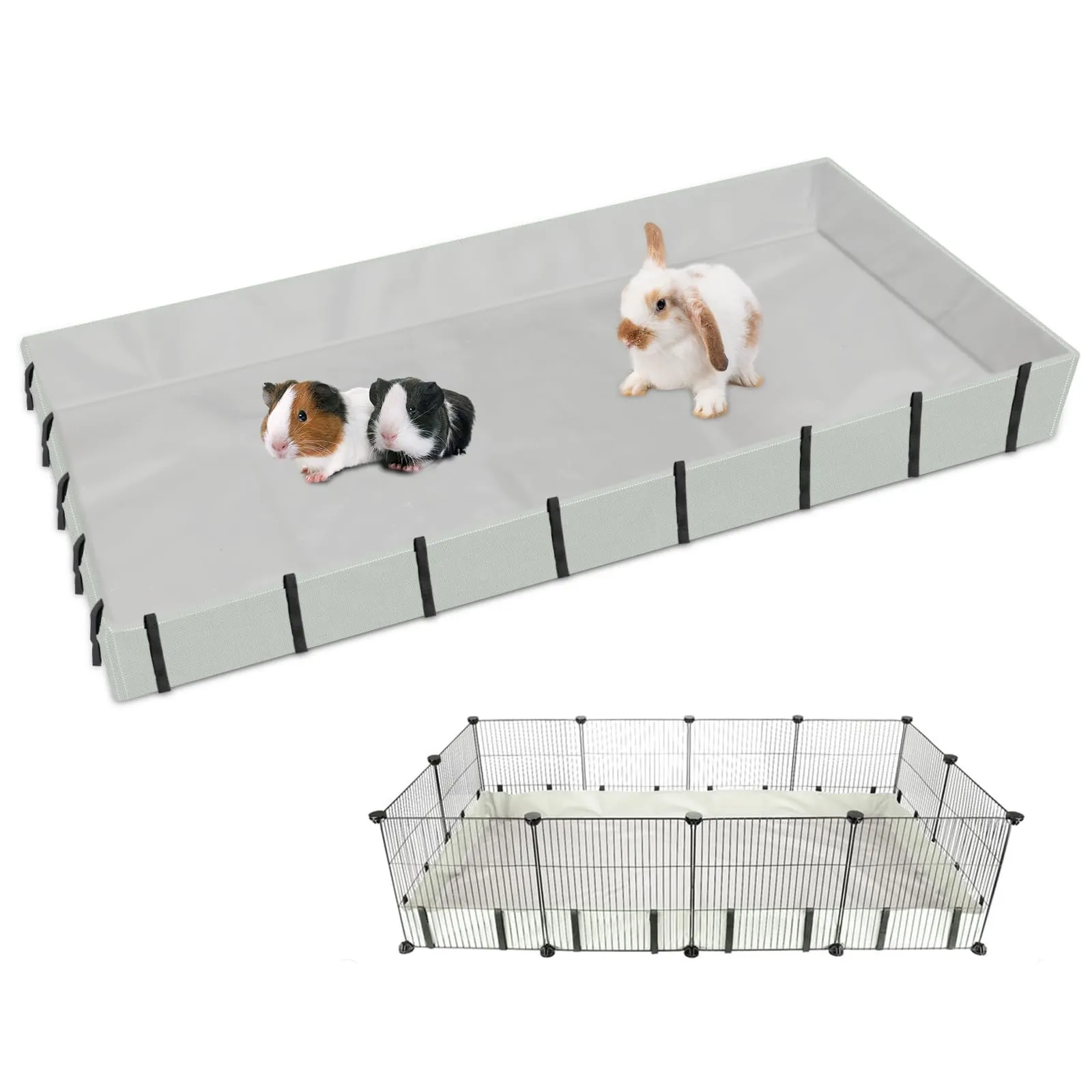 Mfsdai Impermeabile Oxford tessuto Habitat per Guinea Pig Pet Cage(gabbia non inclusa),Guinea Pig lettiera gabbie Liner per fai da te gabbia per animali di piccole dimensioni,Lavabile PIPI Pads XL - immagine 1