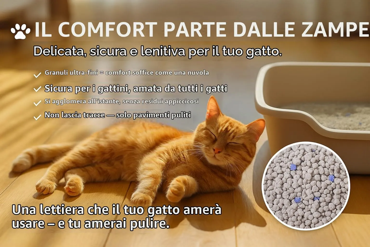 Flamingo Lettiera per gatti - lettiera agglomerante - Profumo di talco - 12L (12KG) per 10 settimane - Origine Canada - Zeolite blu - Ideale per 1 o più gatti - immagine 5