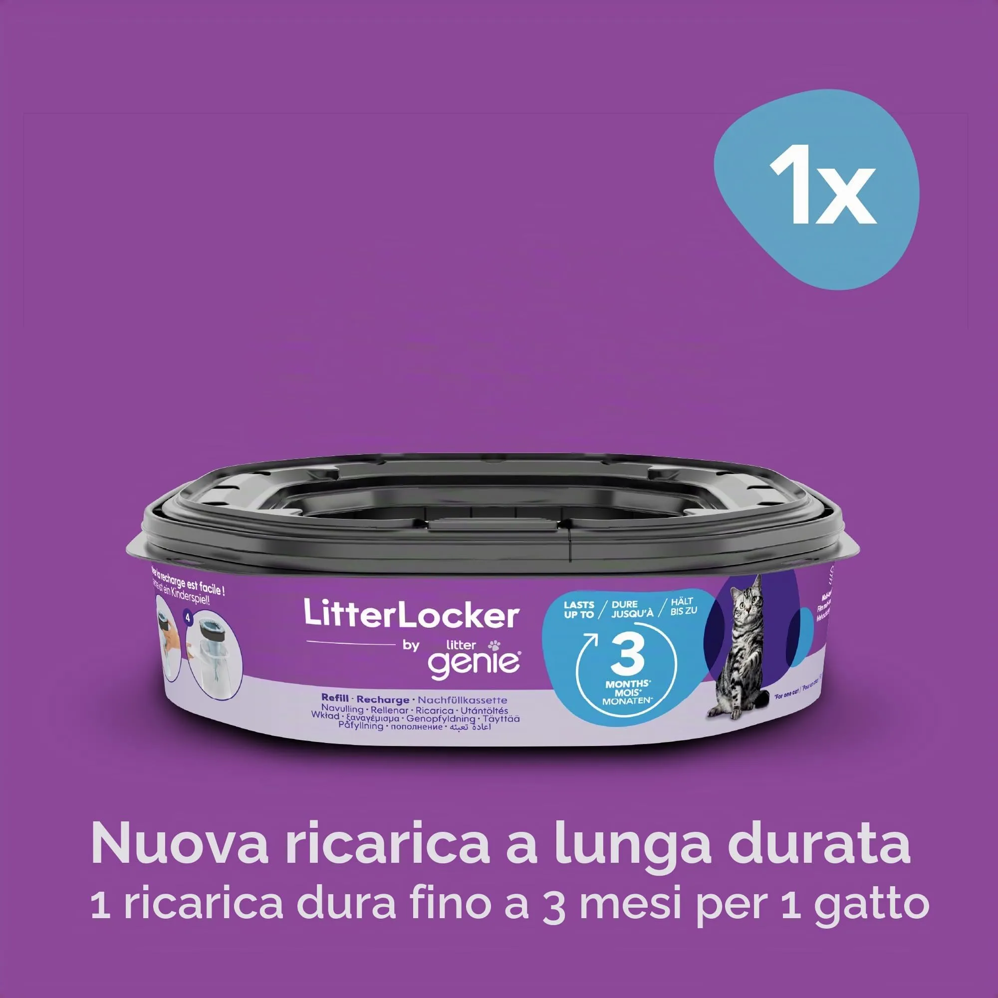 Litter Genie - 1 Ricarica XL Octo 3 Mesi - Per LitterLocker Fashion - immagine 2
