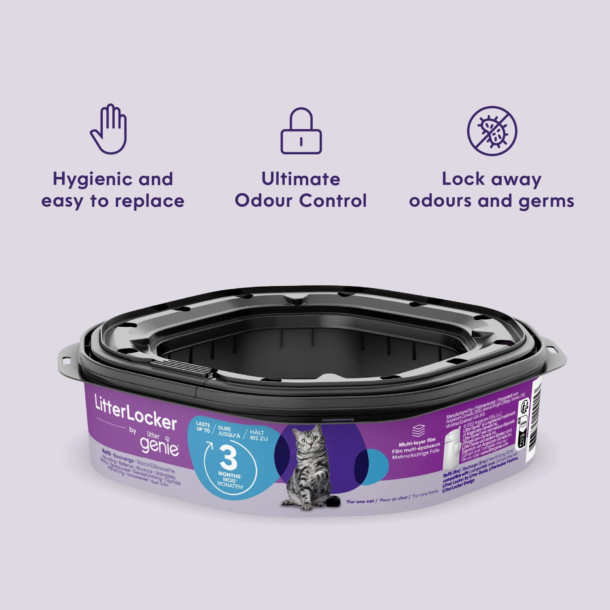 Litter Genie - 1 Ricarica XL Octo 3 Mesi - Per LitterLocker Fashion - immagine 3