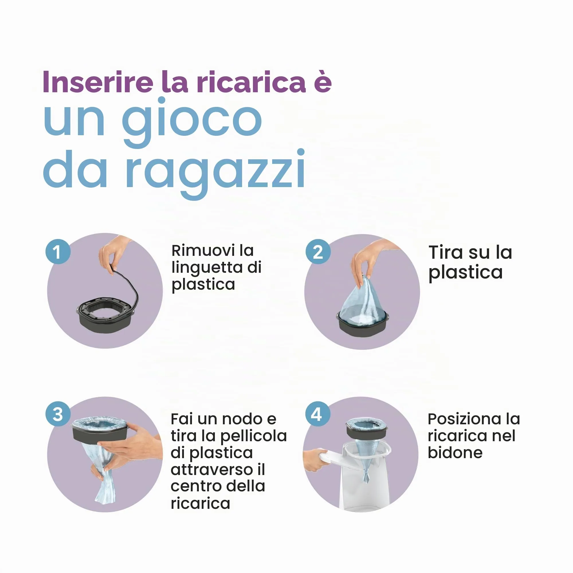 Litter Genie - 1 Ricarica XL Octo 3 Mesi - Per LitterLocker Fashion - immagine 5