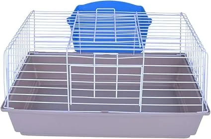 Pet's Solution - Gabbia per Coniglio Nano, Porcellini d'India e Cavie con Portafieno e Doppia Apertura - Tortora - immagine 1