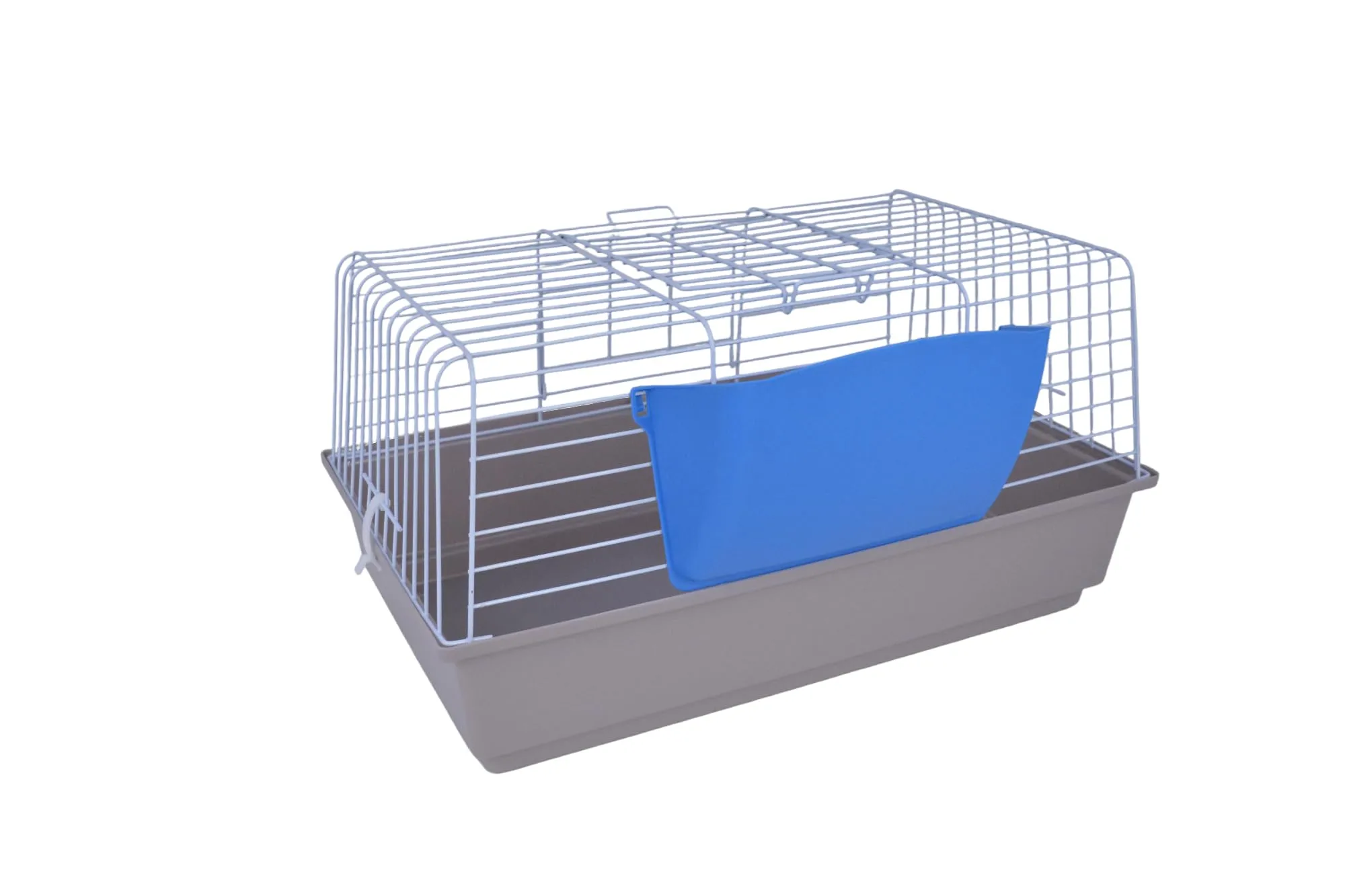 Pet's Solution - Gabbia per Coniglio Nano, Porcellini d'India e Cavie con Portafieno e Doppia Apertura - Tortora - immagine 4