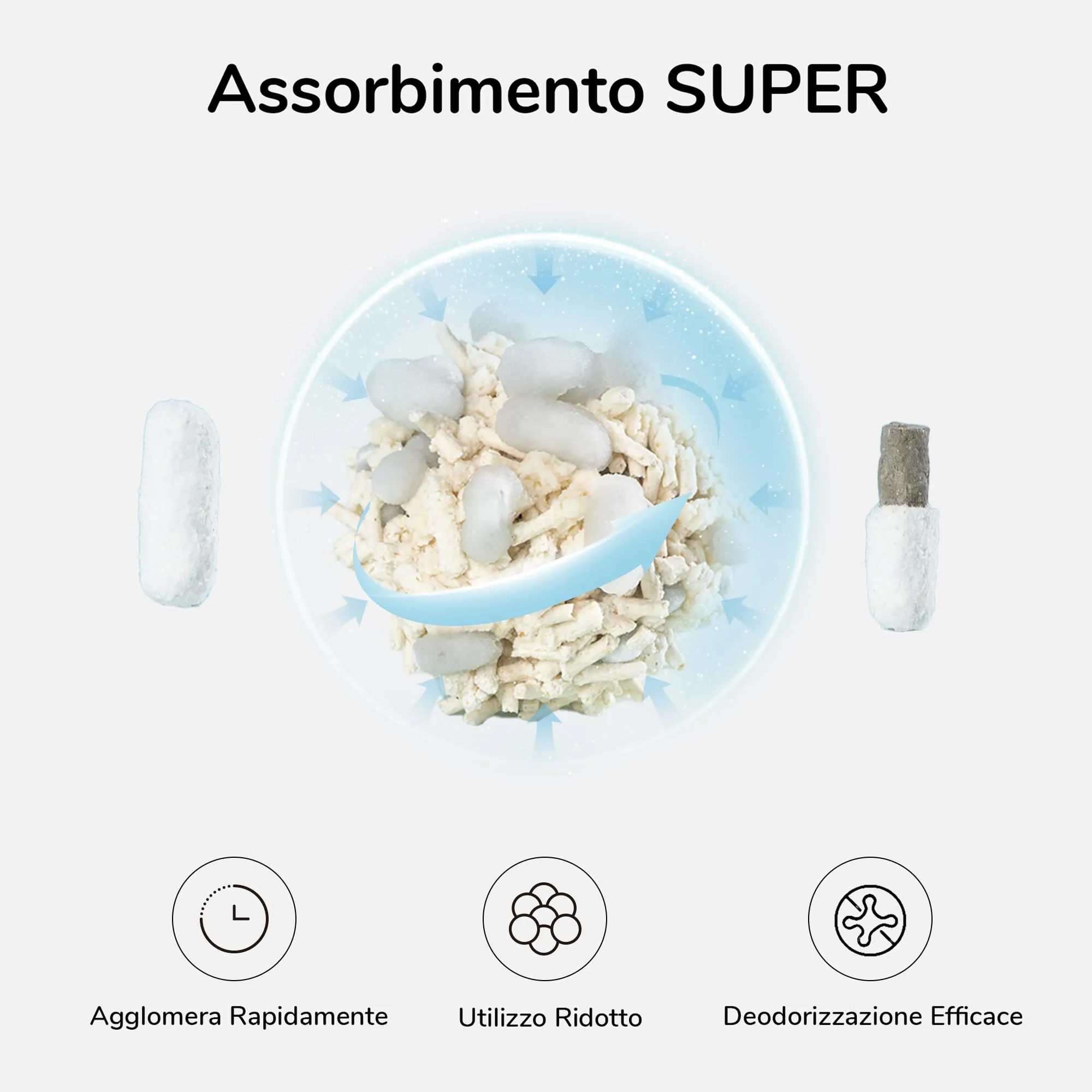 FUKUMARU Lettiera per Gatti al Tofu Biodegradabile-24l / 10,8kg, Super Assorbimento (Risparmio 10%+), Lettiera Agglomerante Rapido, Senza Polvere, Durata Prolungata, Controllo Odori Intensivo. - immagine 2
