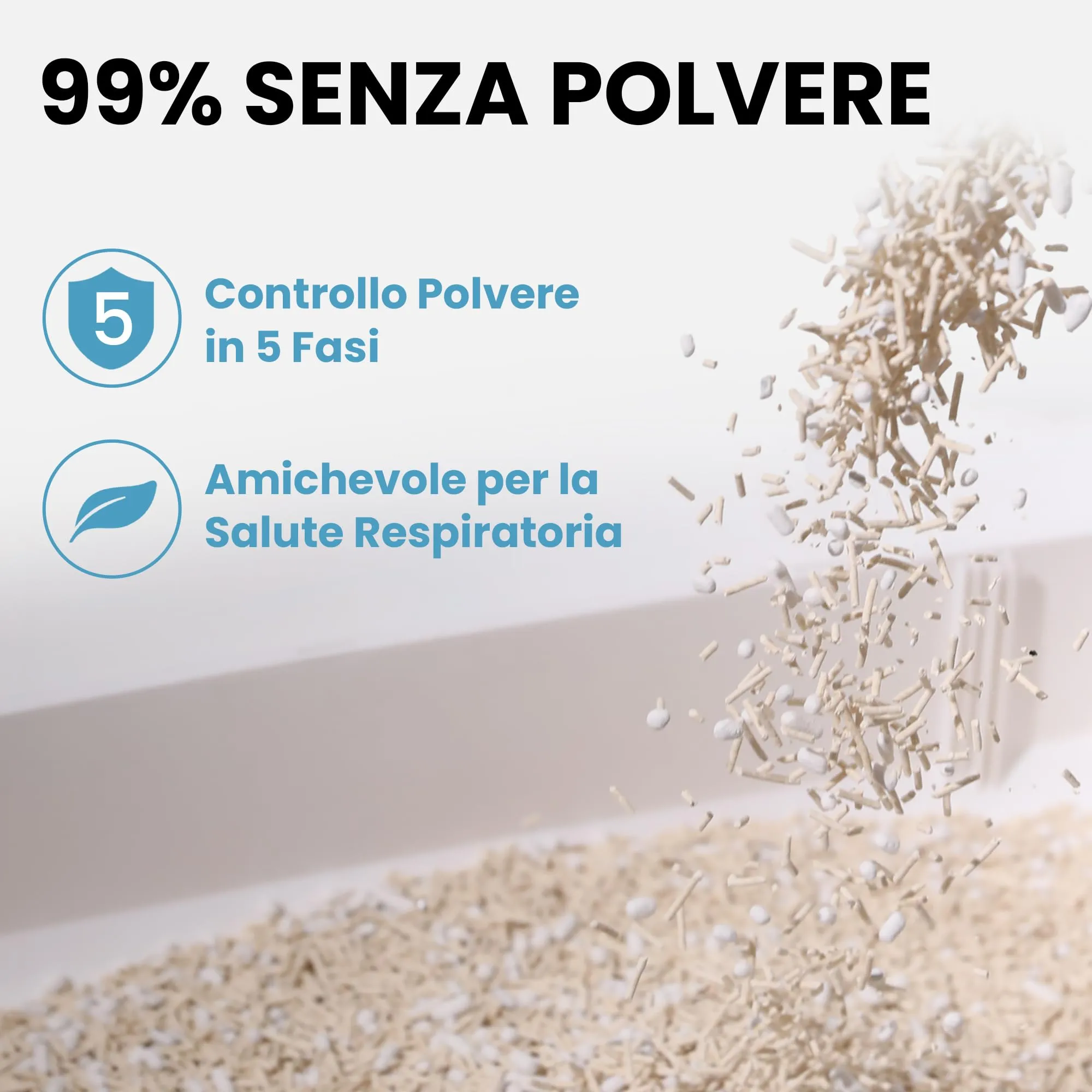 FUKUMARU Lettiera per Gatti al Tofu Biodegradabile-24l / 10,8kg, Super Assorbimento (Risparmio 10%+), Lettiera Agglomerante Rapido, Senza Polvere, Durata Prolungata, Controllo Odori Intensivo. - immagine 5