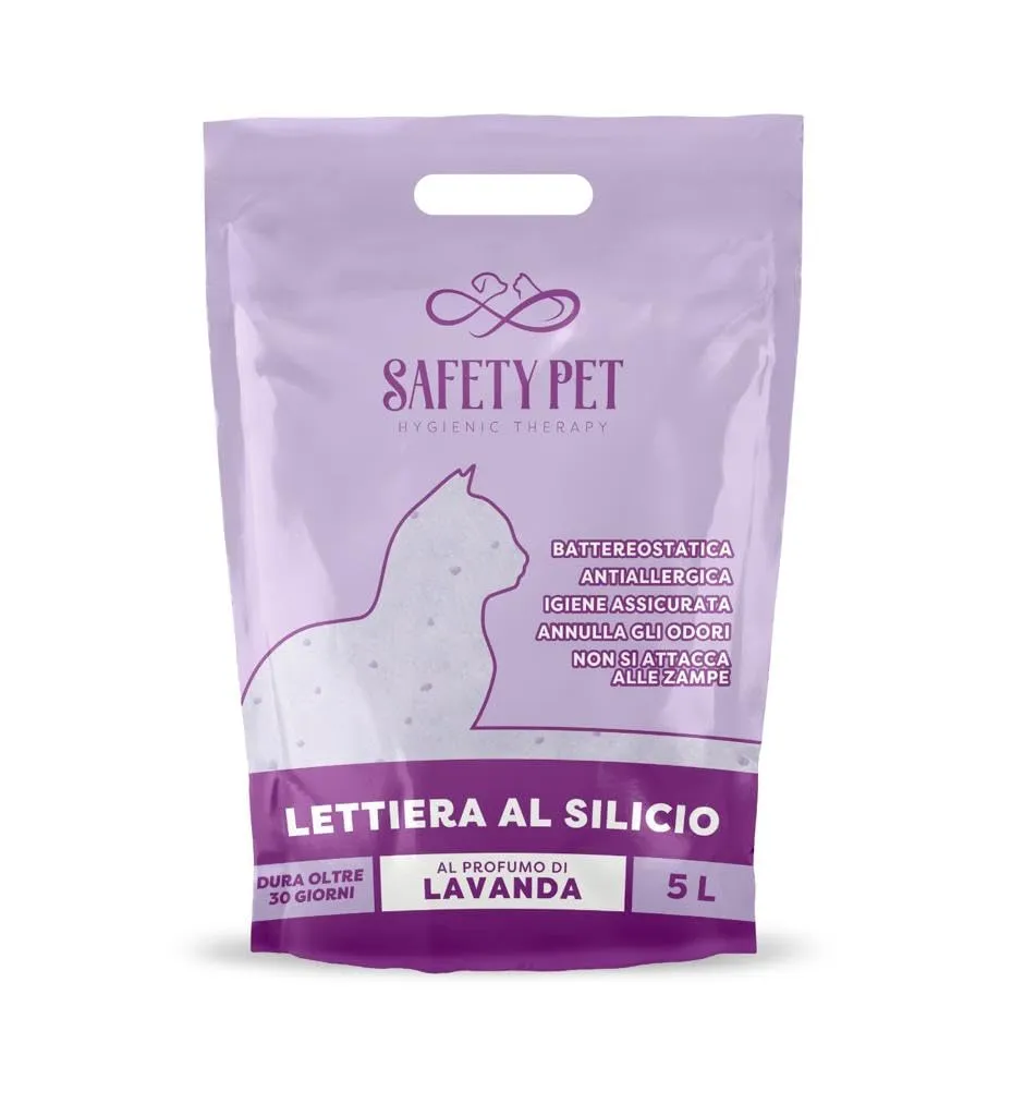 LETTIERA PER GATTI SILICIO SUPER ASSORBENTE OFFERTA FORMATO MAXI 30LT PROFUMO LAVANDA - immagine 2