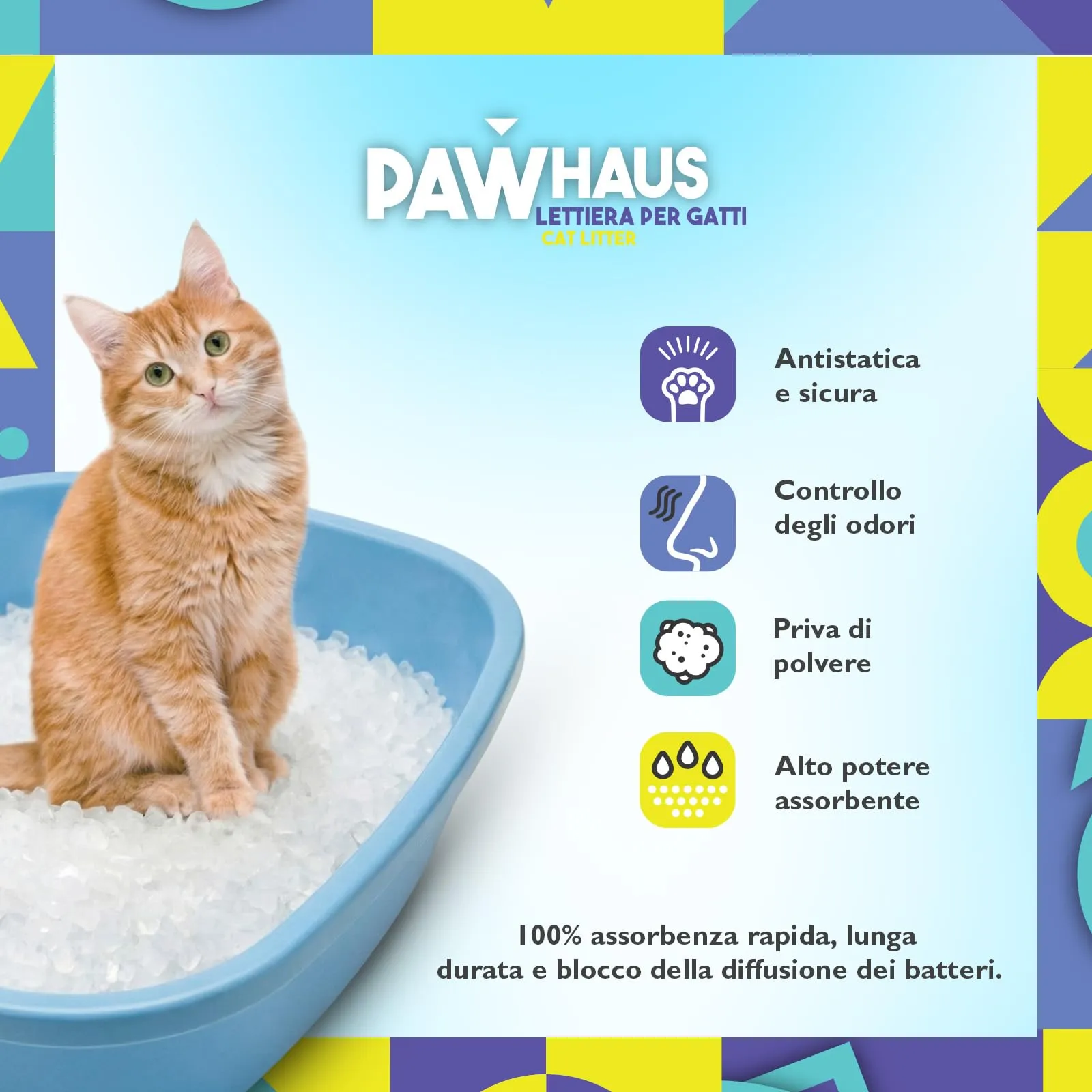 PawHaus 3.8L Lettiera in Cristalli di Silicio per Gatti - immagine 2