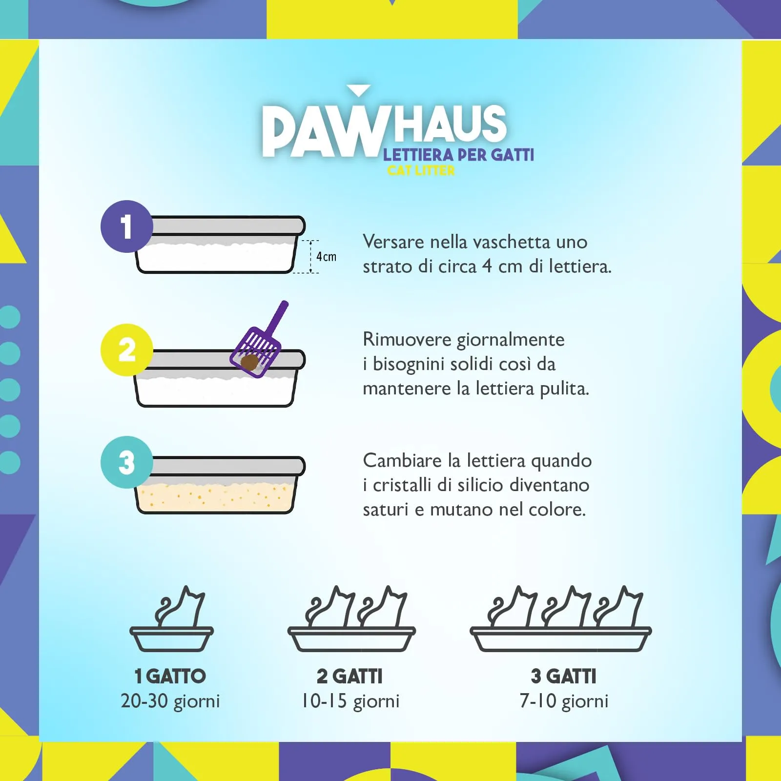 PawHaus 3.8L Lettiera in Cristalli di Silicio per Gatti - immagine 3