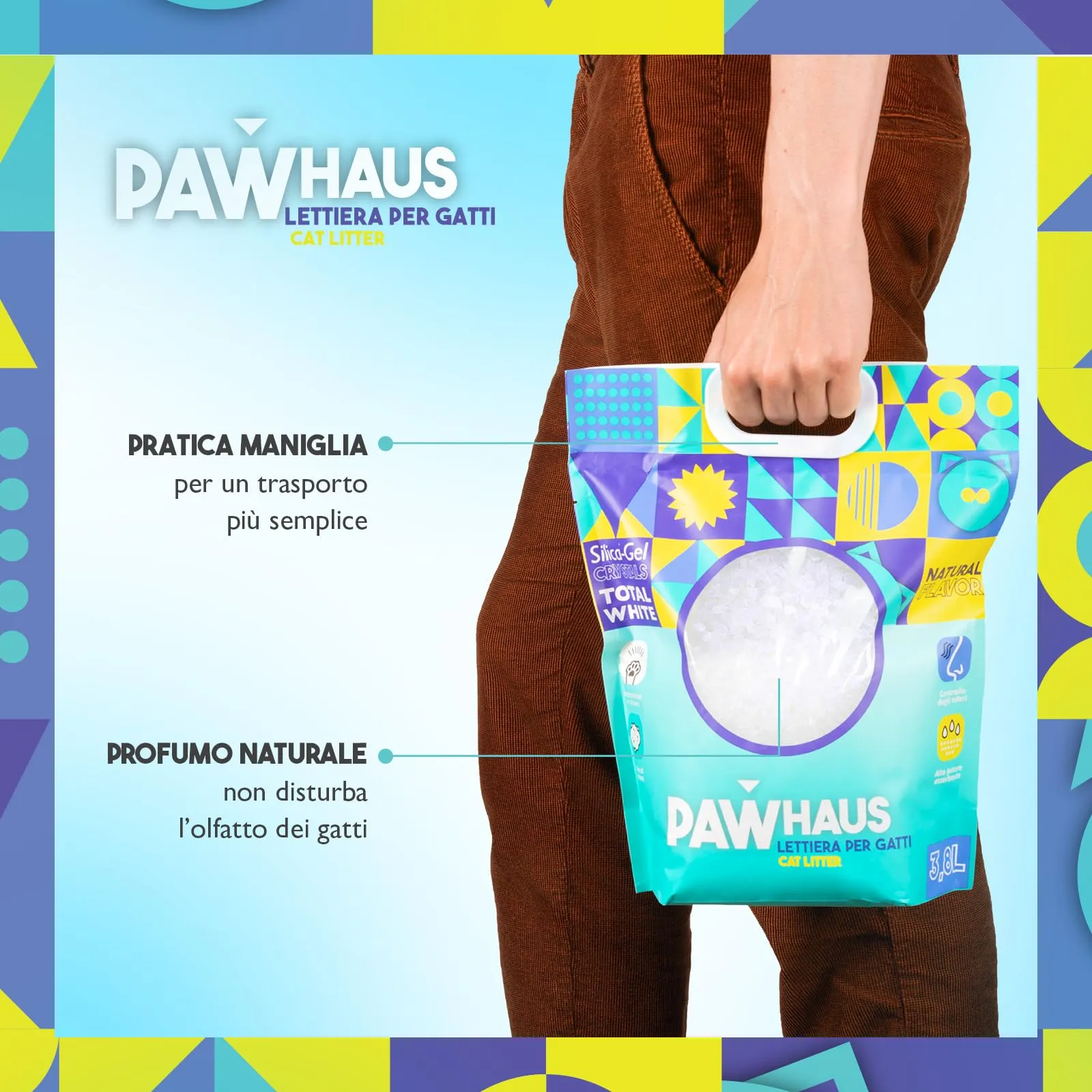 PawHaus 3.8L Lettiera in Cristalli di Silicio per Gatti - immagine 4