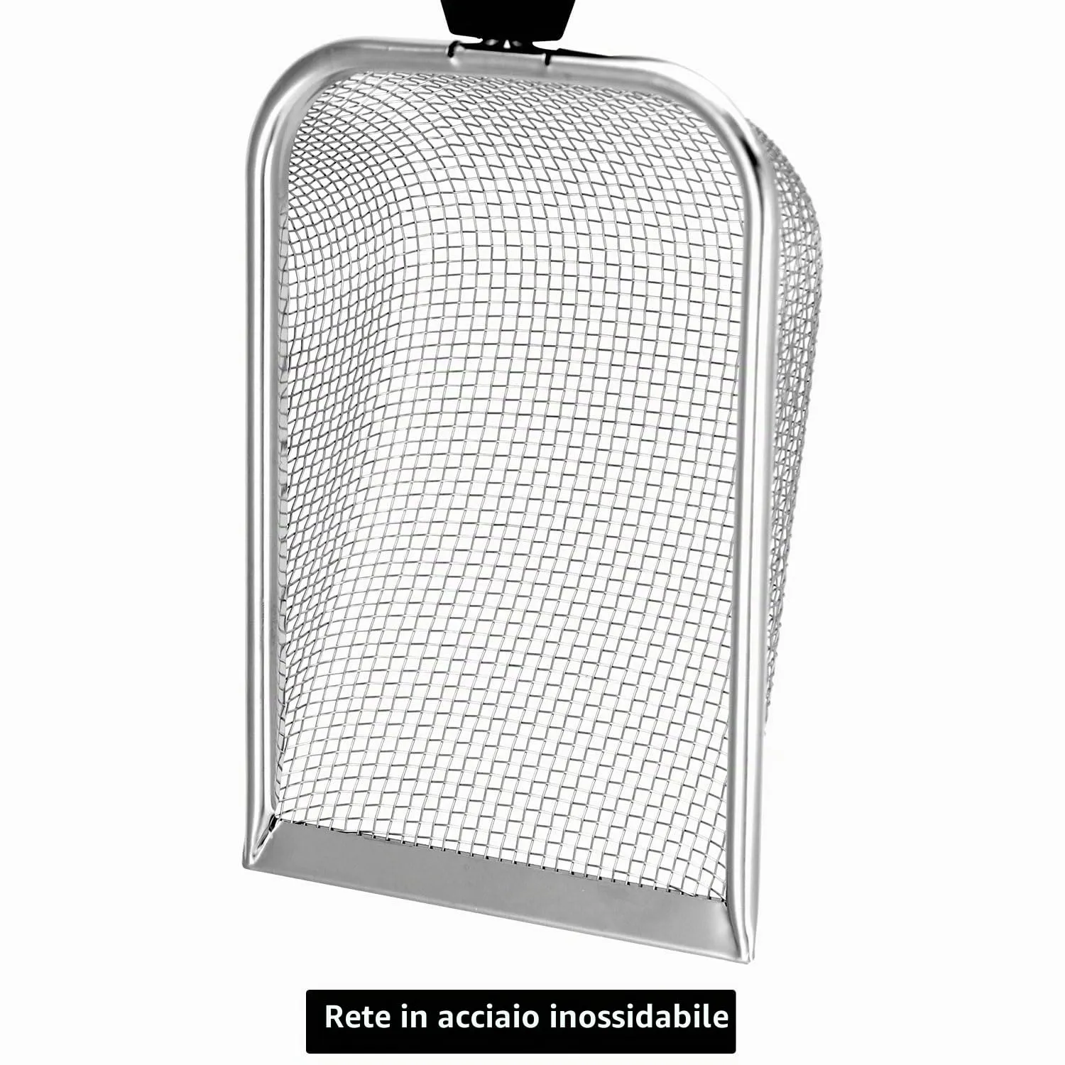 QWORK® Paletta per lettiera Piccola per Gatti, criceti, Uccelli, rettili - Setaccio per Sabbia in Acciaio Inossidabile - Rete 2 x 2 mm - immagine 4