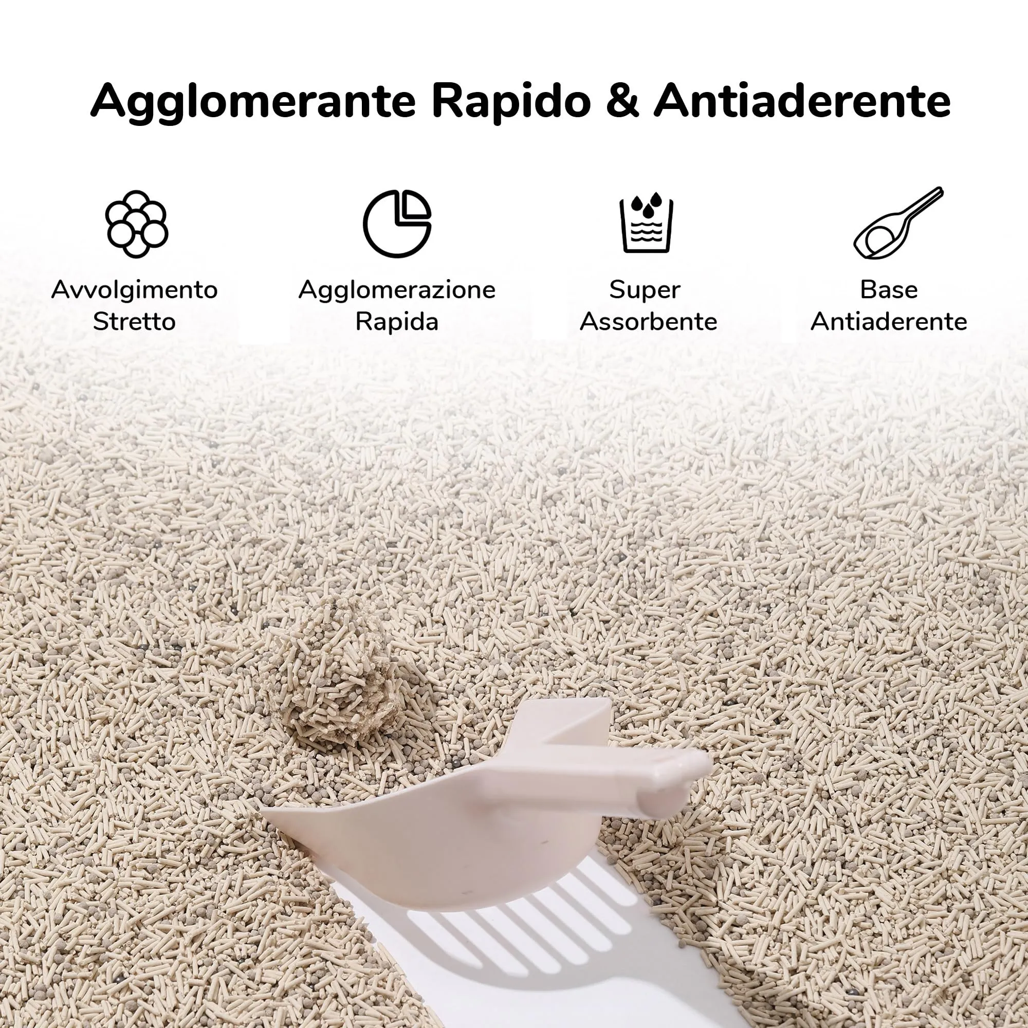 FUKUMARU Lettiera per Gatti al Tofu- 24L / 10,8kg, Lettiera Agglomerante Naturale di Mais e Carbone Attivo, Biodegradabile, Profuma di Tè, Controllo Efficace degli Odori, Senza Polvere - immagine 5