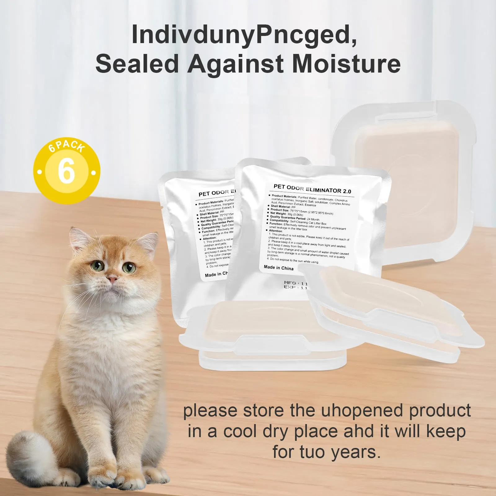 Deodorante N50 per Pura Max/Pura Max 2 Toilette per Gatti, Eliminatore di Adori per Lettiere di Gatti, Non Irritante, Distruggiodori per Gatti e Urina (6 Pezzi) - immagine 5