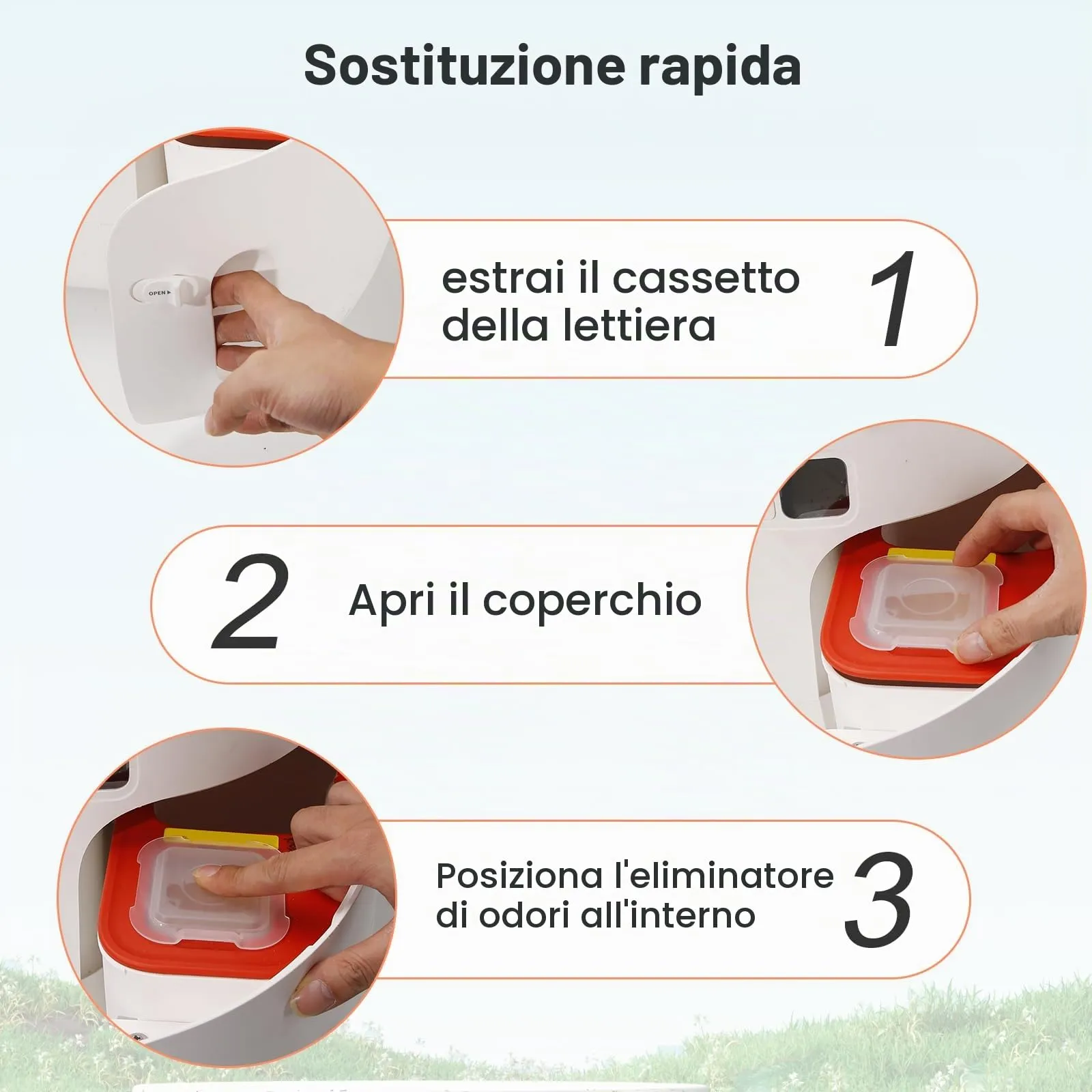Deodorante N50 per Pura Max/Pura Max 2 Toilette per Gatti, Eliminatore di Adori per Lettiere di Gatti, Non Irritante, Distruggiodori per Gatti e Urina (6 Pezzi) - immagine 6