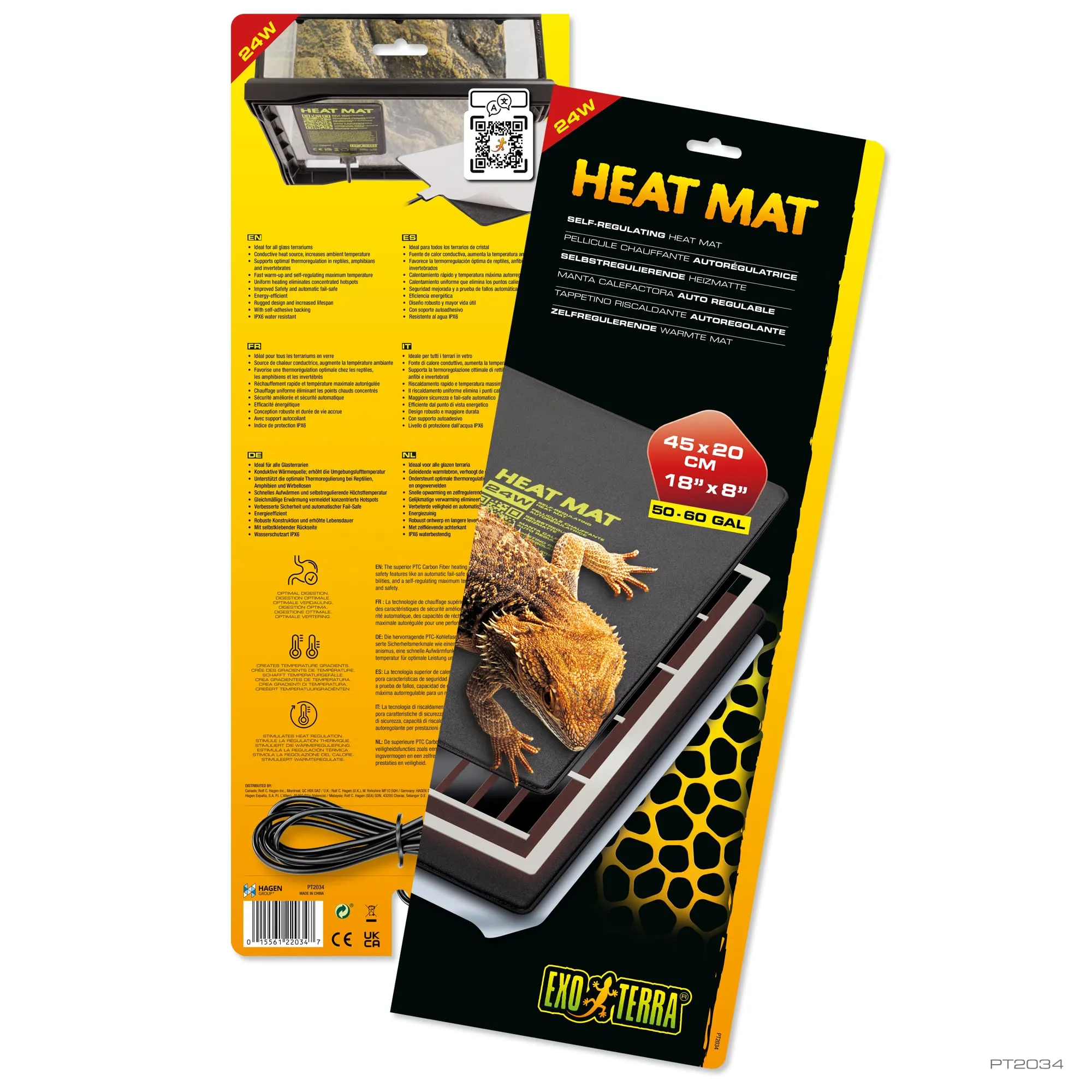 EXOTERRA PT-2034 Heat Mat 24W 45X20CM - immagine 1