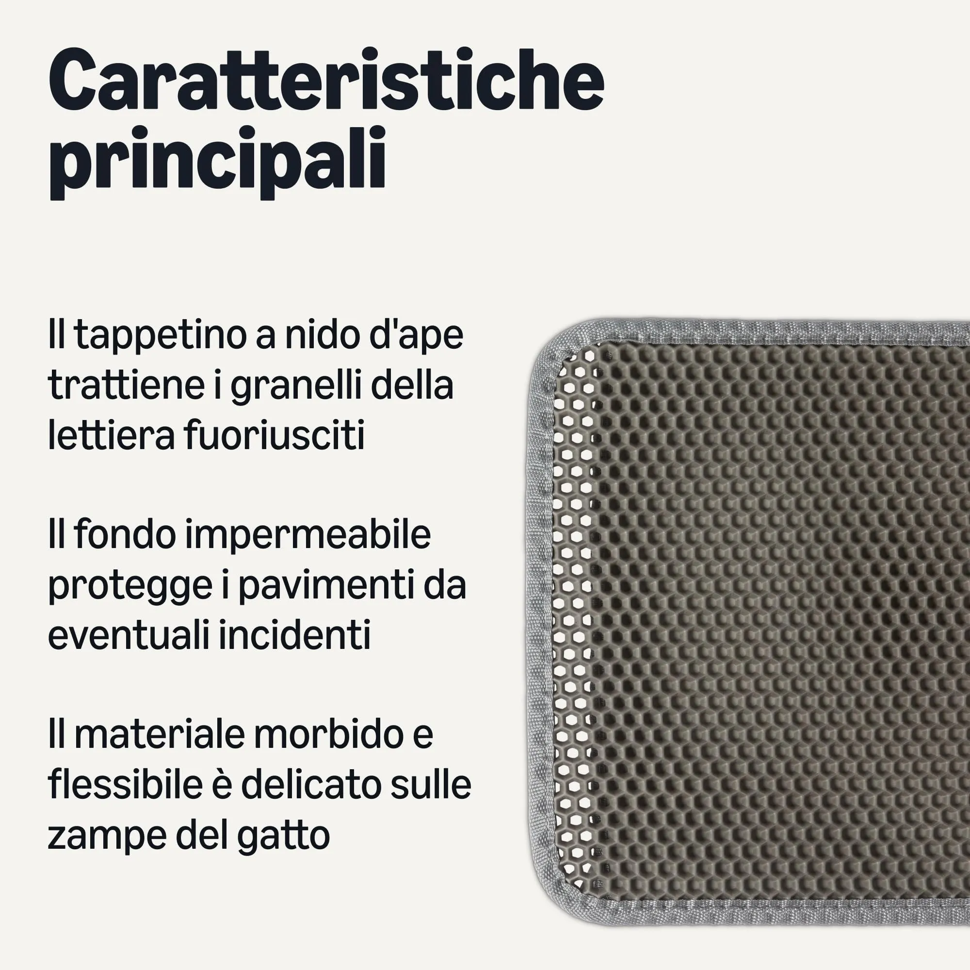 Amazon Basics, Tappetino per lettiera per Gatti a Doppio Strato, Grigio, 61cm x 38cm - immagine 2