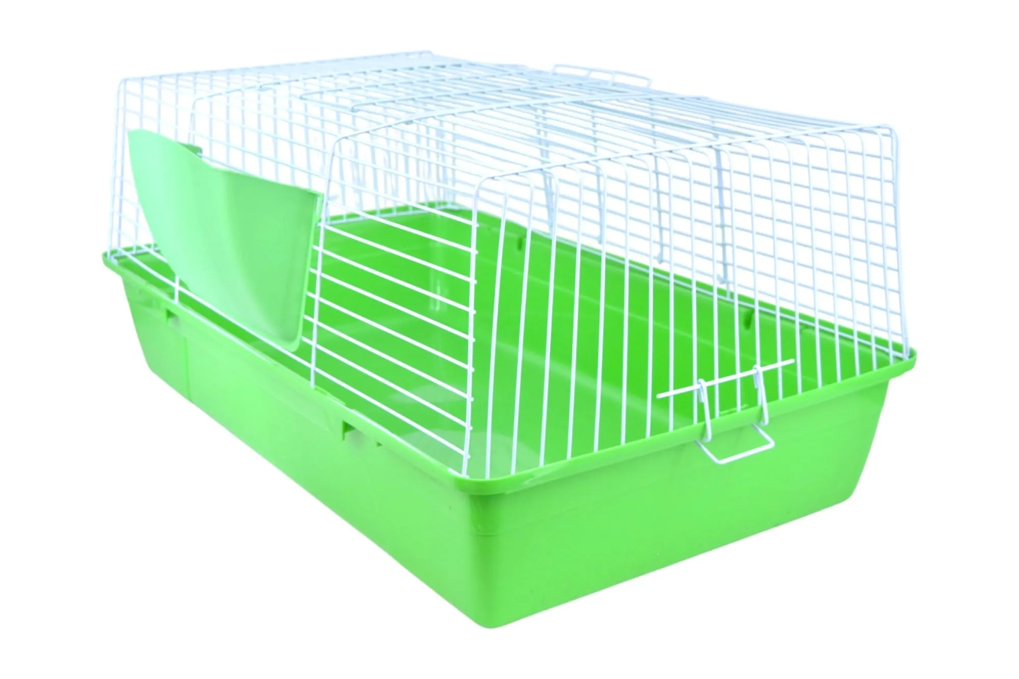 Pet's Solution - Gabbia per Coniglio Nano e Piccoli Roditori, con Portafieno e Doppia Apertura - Verde 84,5x48,5x37h cm - immagine 2